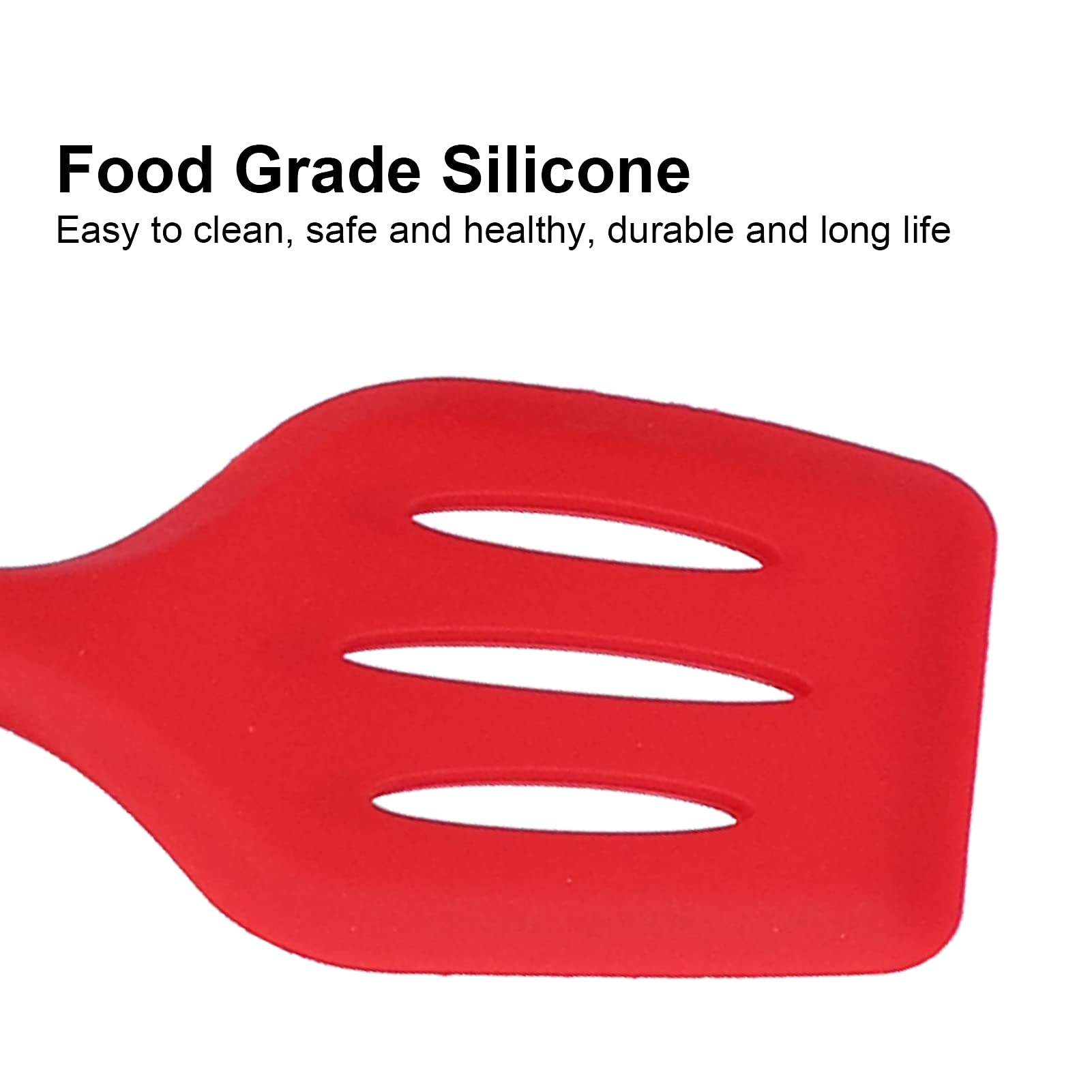 Silicone Kitchen Utensils Set - 10Pcs Non-Stick Spatula, Spoon, Eggbeater & Brush for Home Cooking (Red) - Ideal for Baking, Frying & Everyday Kitchen Use