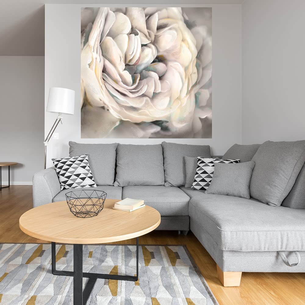 Botanical Wall Art Canvas Prints - 22x22 Inch Nature Plant Pictures for Bathroom & Bedroom Decor - Harmony Square Artist Studio Wall Decor - Perfect for Spa, Living Room or Office Interior Design