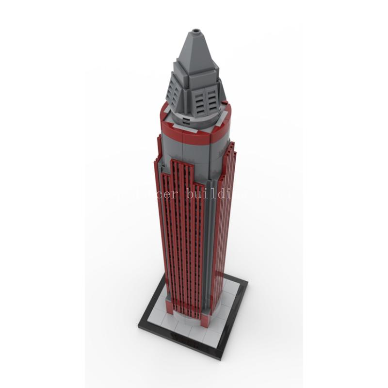 522pcs MOC 149040 Messeturm (Messe Tower) 1:800 Scale Building Blocks Set - Creative Architecture Model Kit for Adults & Collectors - Perfect for Office Display, Home Decoration & Gift Giving