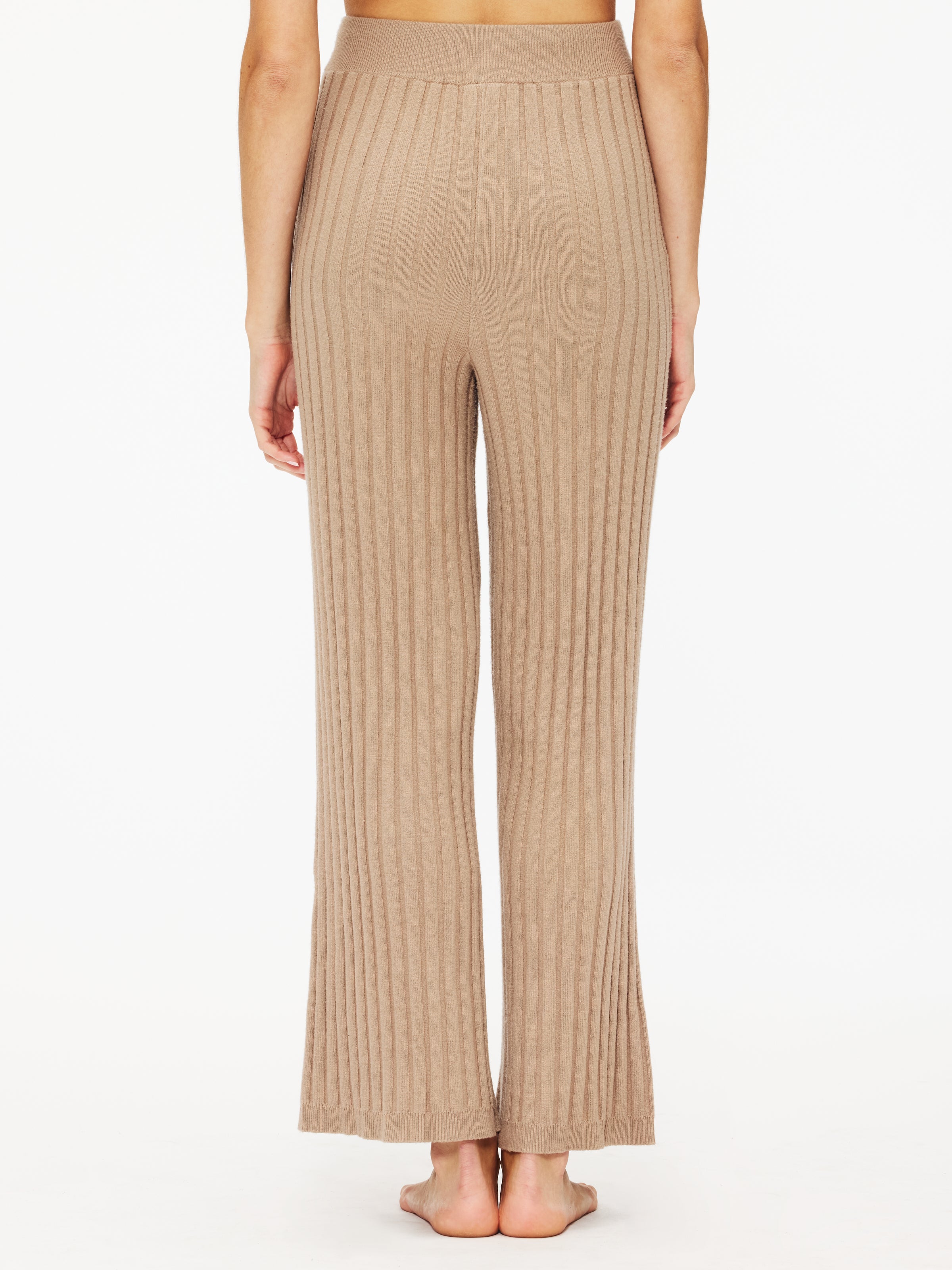 Varley Simeon Wide Rib Knit Trouser - Women's High Waist Stretch Pants for Work, Travel & Lounge | Comfortable & Stylish Casual Wear