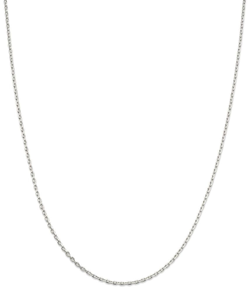 IceCarats 925 Sterling Silver 2mm Oval Cable Chain Necklace for Women - Dainty Minimalist Jewelry Gift for Her - Perfect for Everyday Wear, Layering & Special Occasions