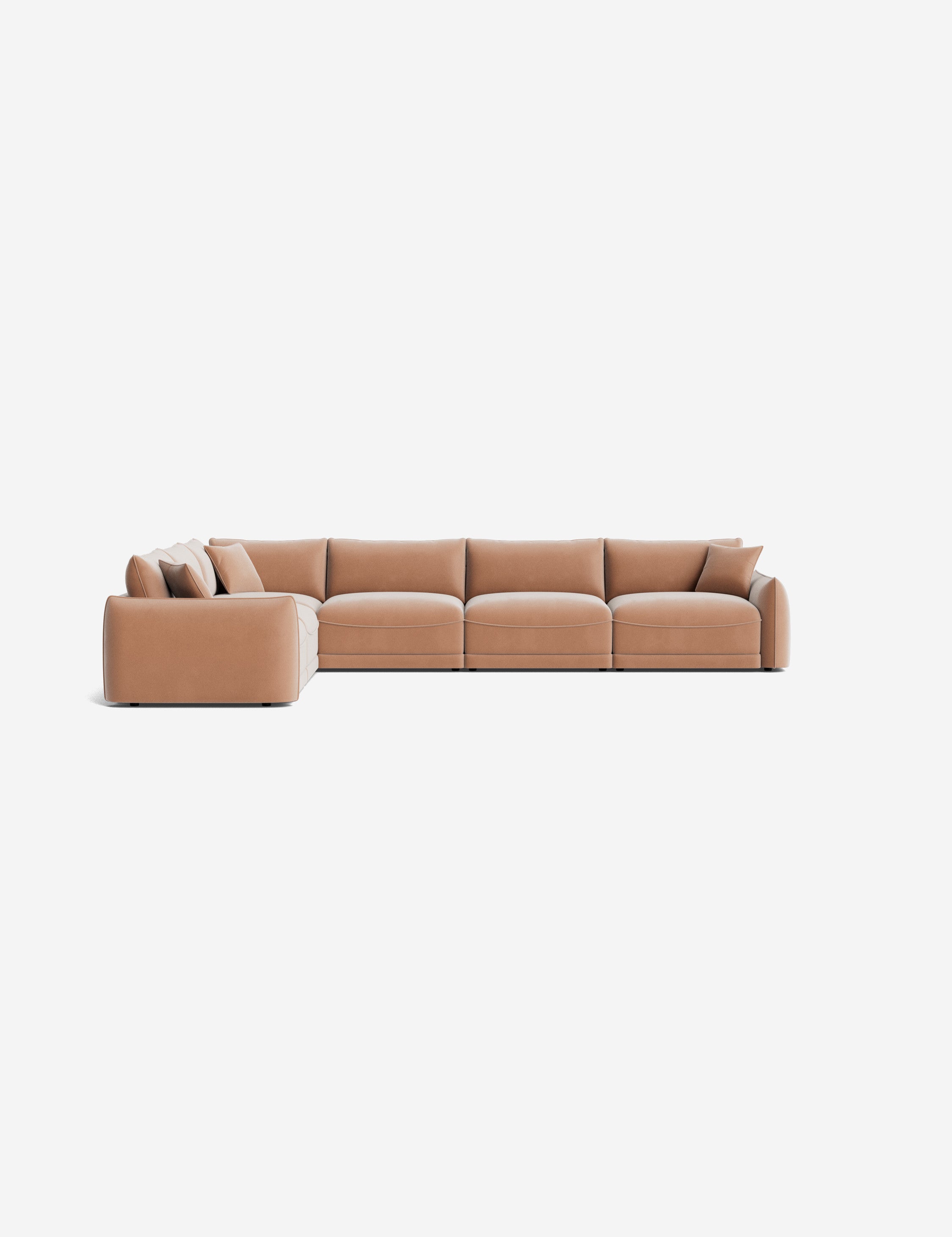 Balmer Modular Corner Sectional Sofa - Modern L-Shaped Couch with Reversible Chaise, Soft Fabric Upholstery for Living Room, Family Room & Home Theater Comfortable Seating