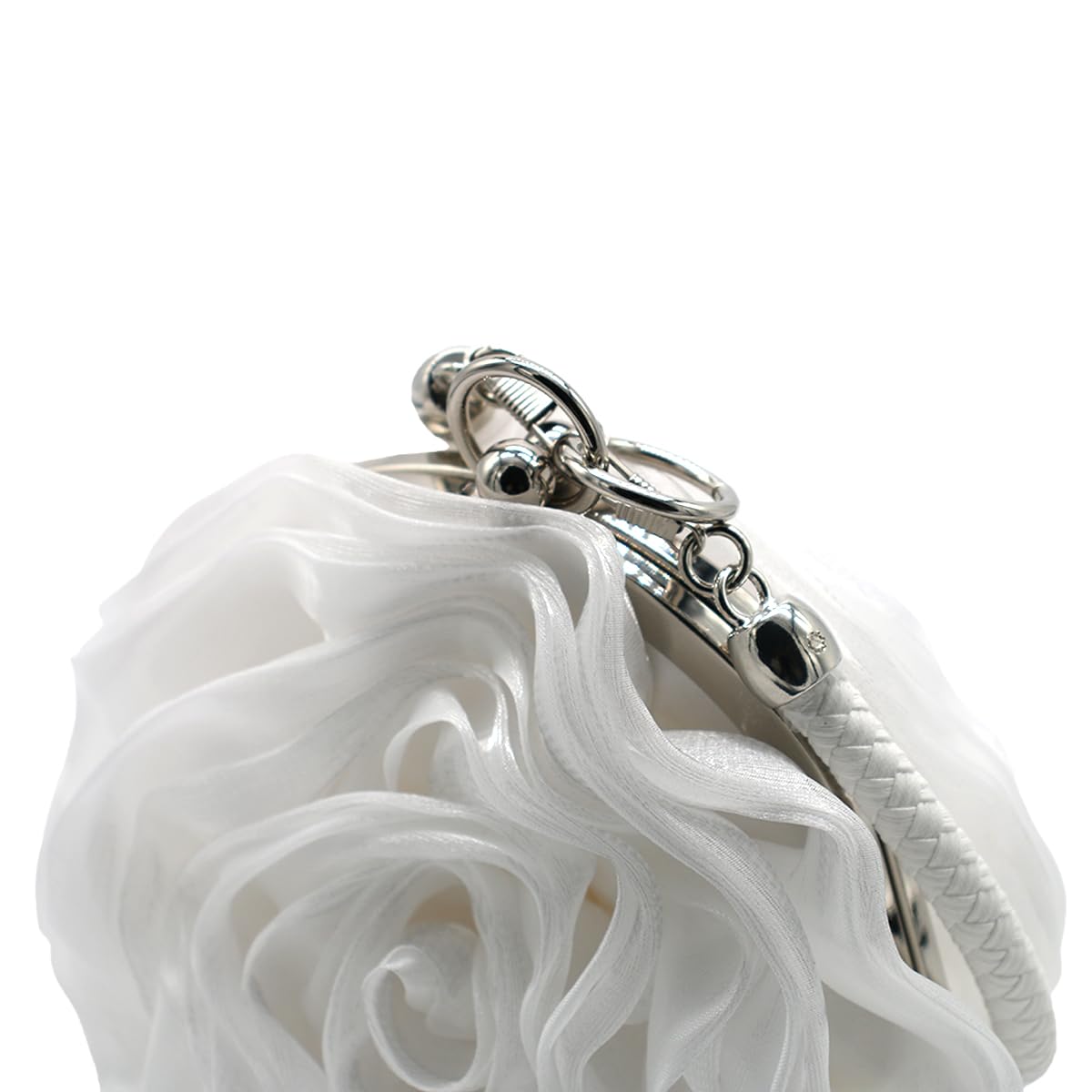 Elegant Rose Shaped Evening Clutch Purse - Soft Satin Floral Wristlet Handbag for Women | Perfect for Weddings, Parties & Special Occasions