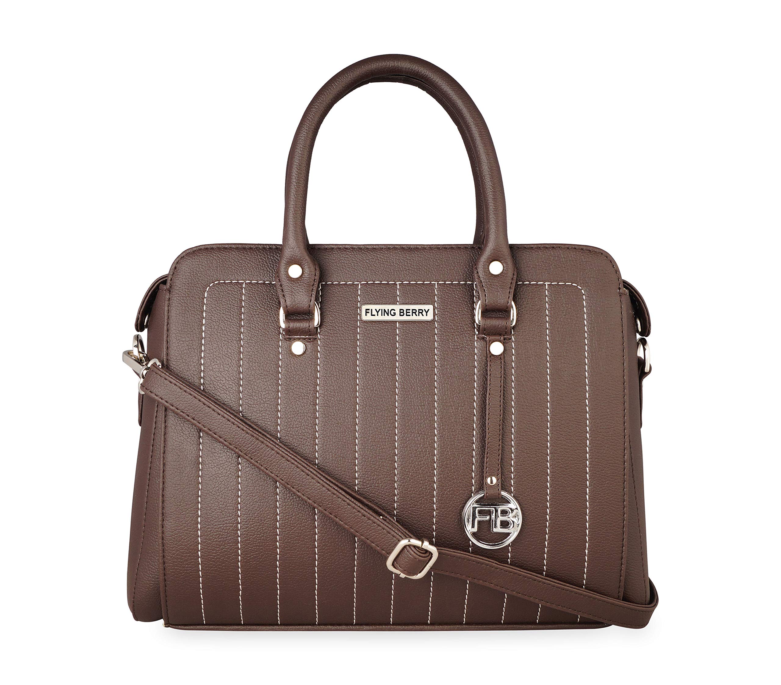FLYING BERRY Women's Leather Handbags - Stylish Crossbody Purse & Shoulder Bag for Work, Travel & Everyday Use