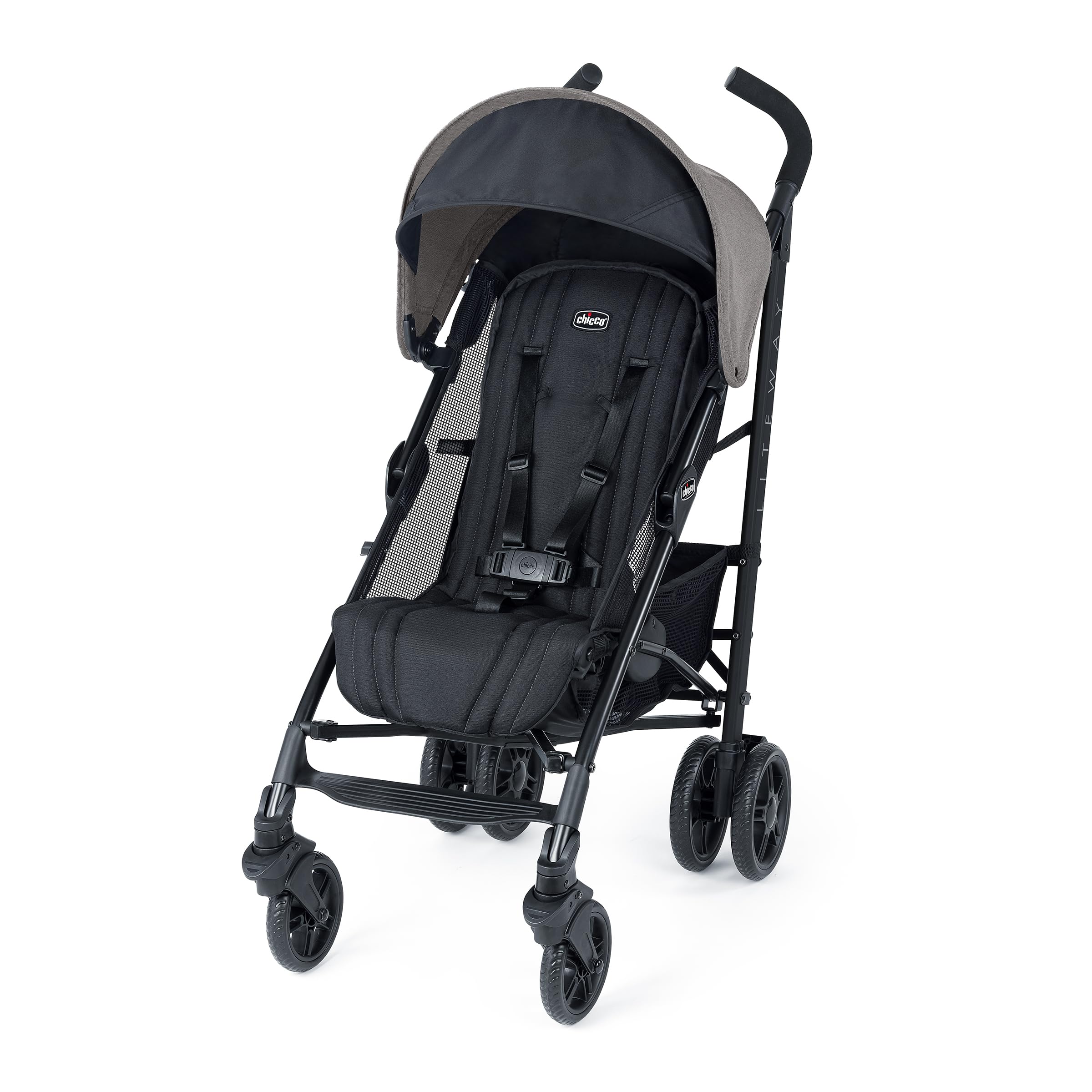 Chicco Liteway® Compact Lightweight Umbrella Stroller for Babies & Toddlers up to 40 lbs - Aluminum Frame, Easy Fold, Dune/Brown - Perfect for Travel, Shopping & Daily Walks