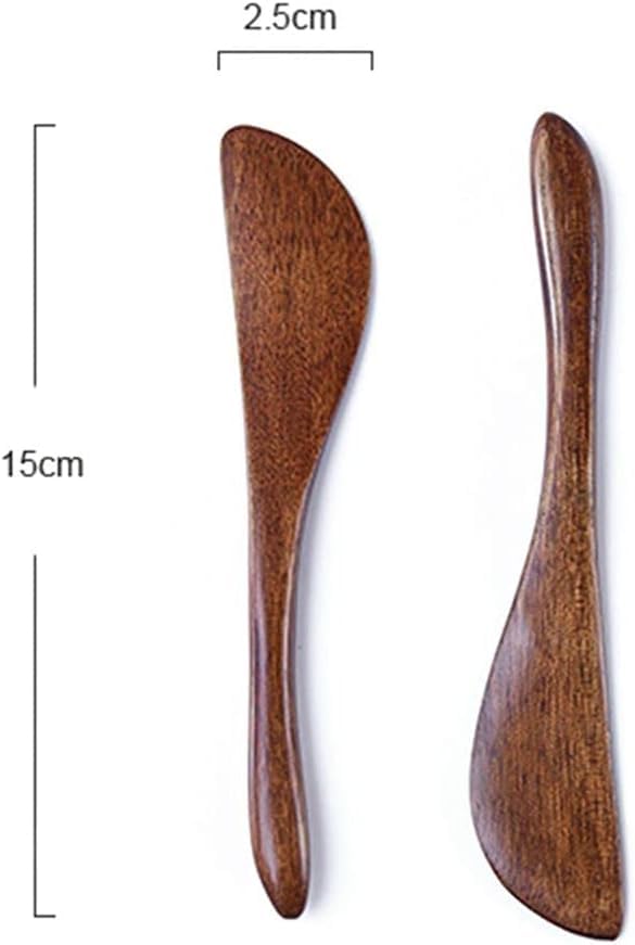 2 Pack Mini Wooden Butter Spatulas - Cheese Spreaders & Cake Knives Set for Kitchen, Baking & Serving - Perfect for Butter, Jam, Cream Cheese & Desserts - Eco-Friendly Kitchen Gadgets & Utensils