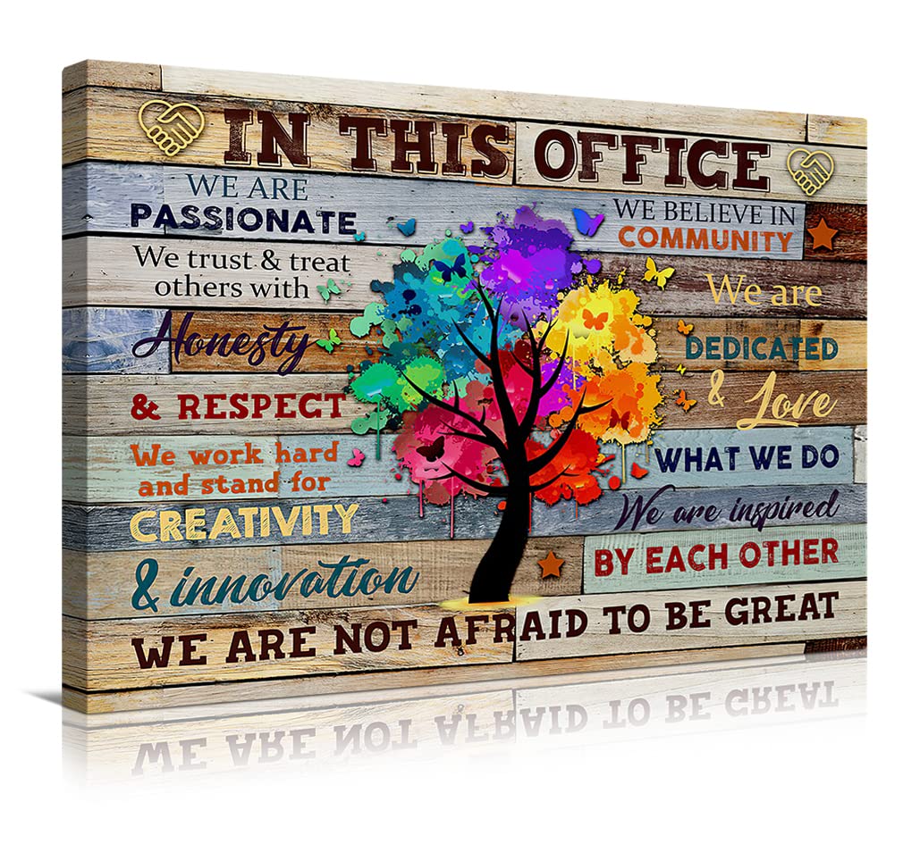 Inspirational Office Wall Art - Motivational Poster with Inspiring Quotes, Framed Modern Decor (12x18in) Ready to Hang - Perfect for Home Office, Workplace & Study Room