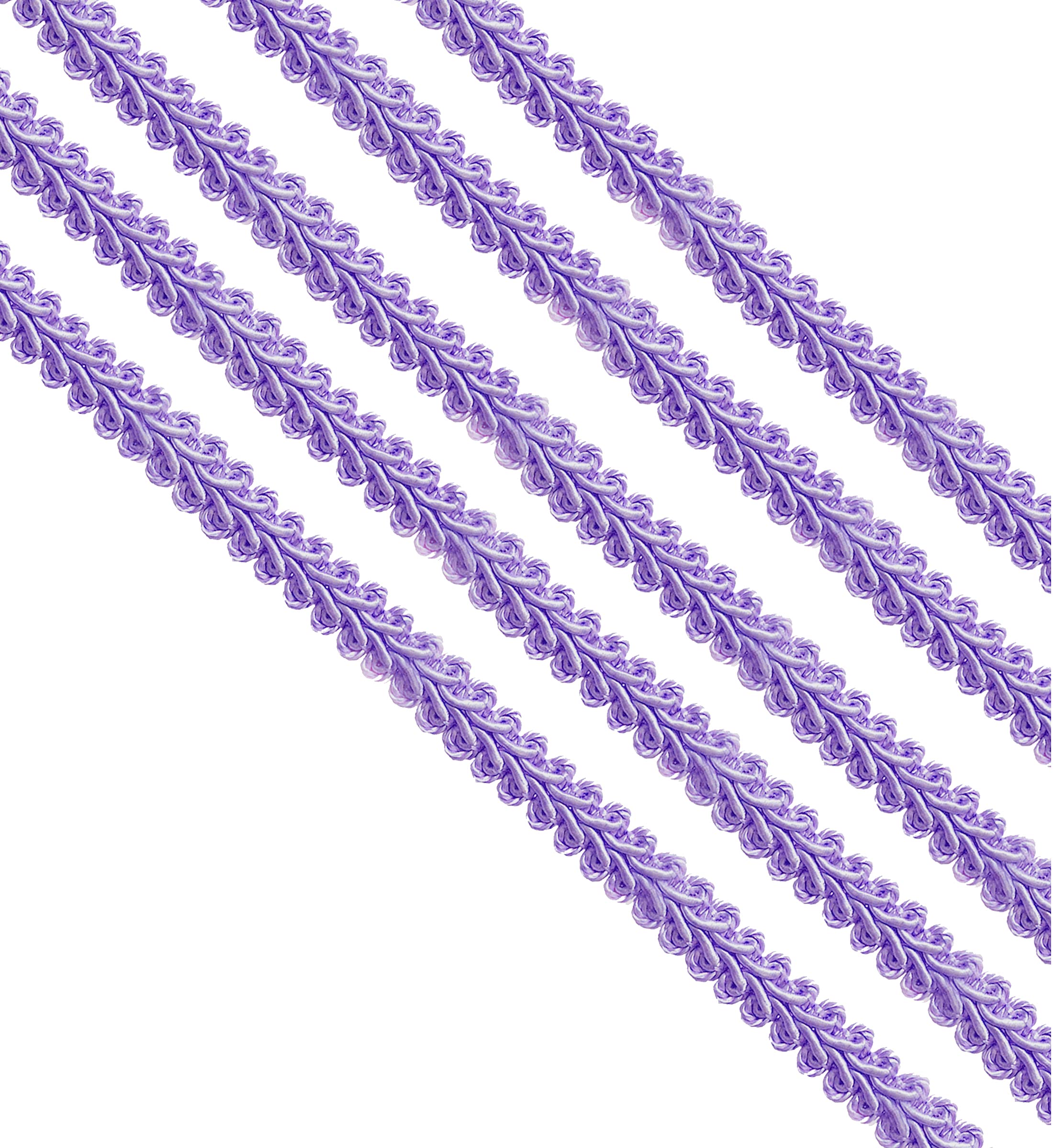 1/2 Inch Gimp Trim - 13mm Braided Cord for Sewing, DIY Home Decor, Costume Accessories (Lavender, 5 Yards) - Perfect for Upholstery, Pillow Edging & Craft Projects