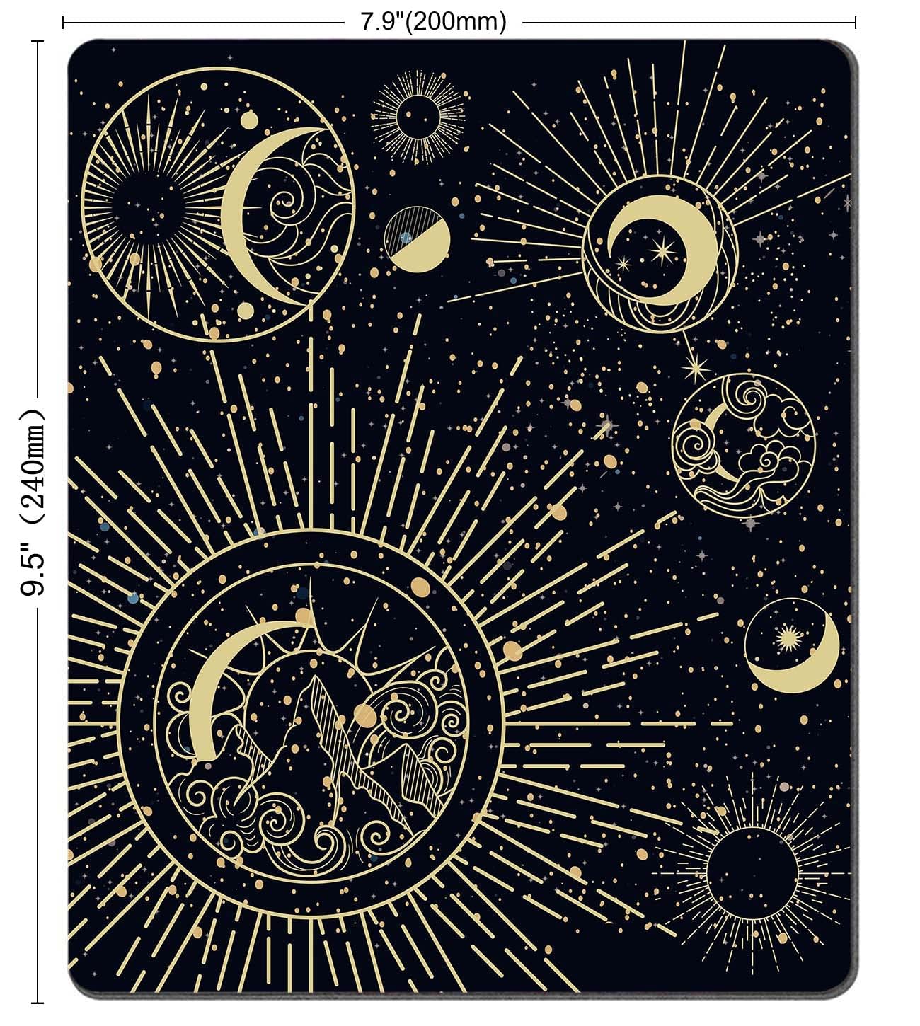 Moon Phases Non-Slip Mouse Pad - 9.5