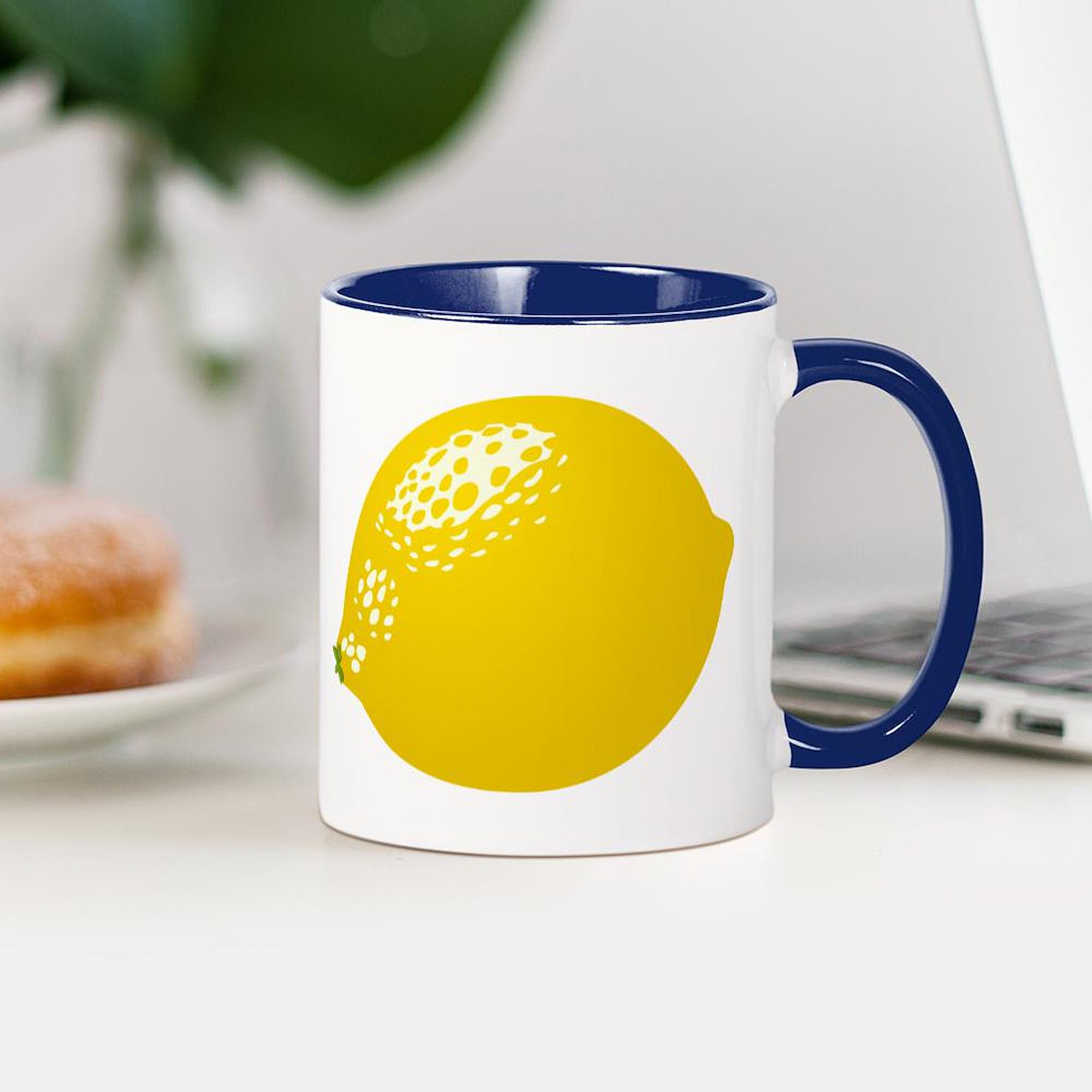 11 oz (325 ml) Lemon Ceramic Coffee Mug - Perfect for Tea, Hot Cocoa & Office Use - Funny & Unique Gift Idea
