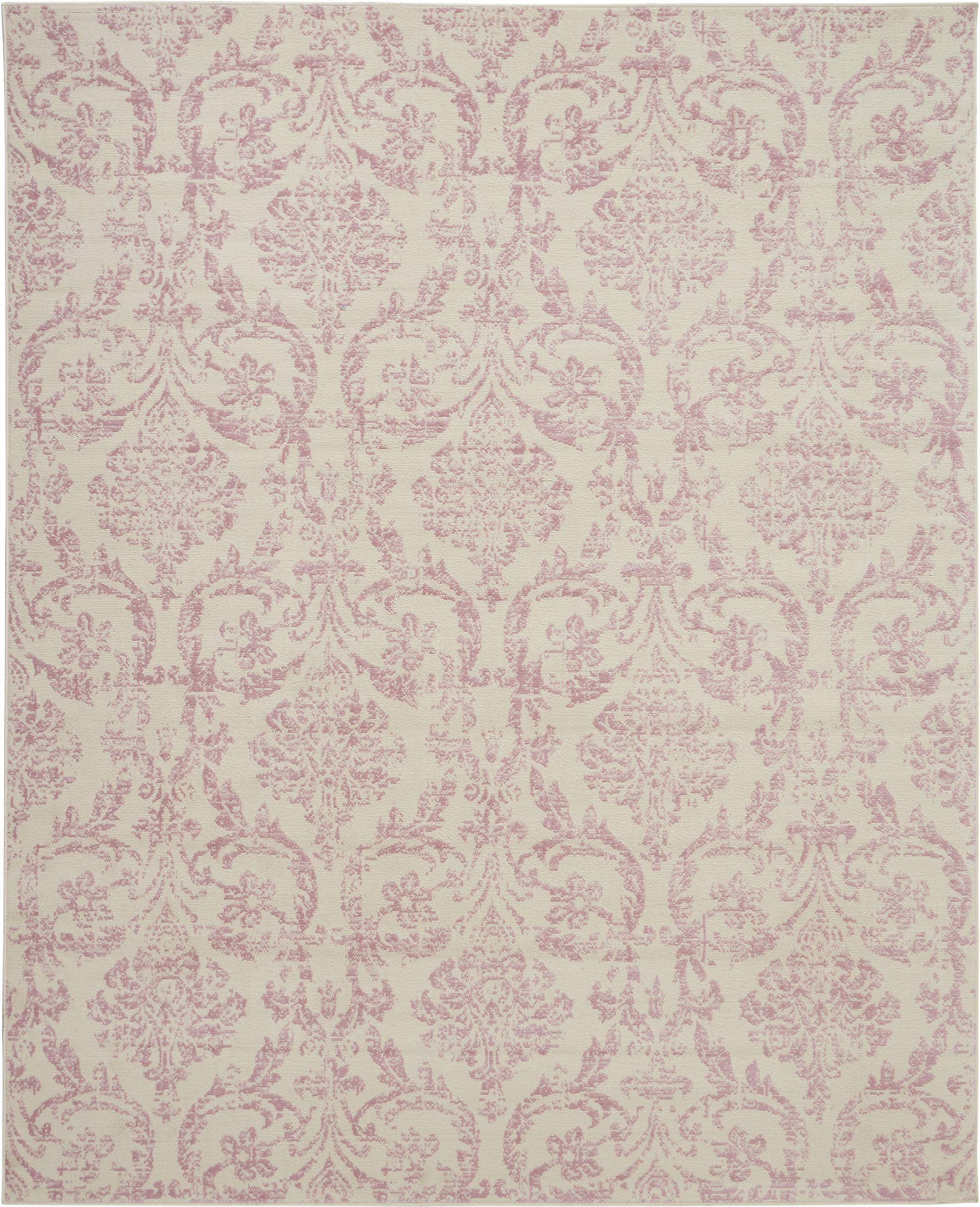 Nourison Jubilant Damask Ivory/Pink 8'6