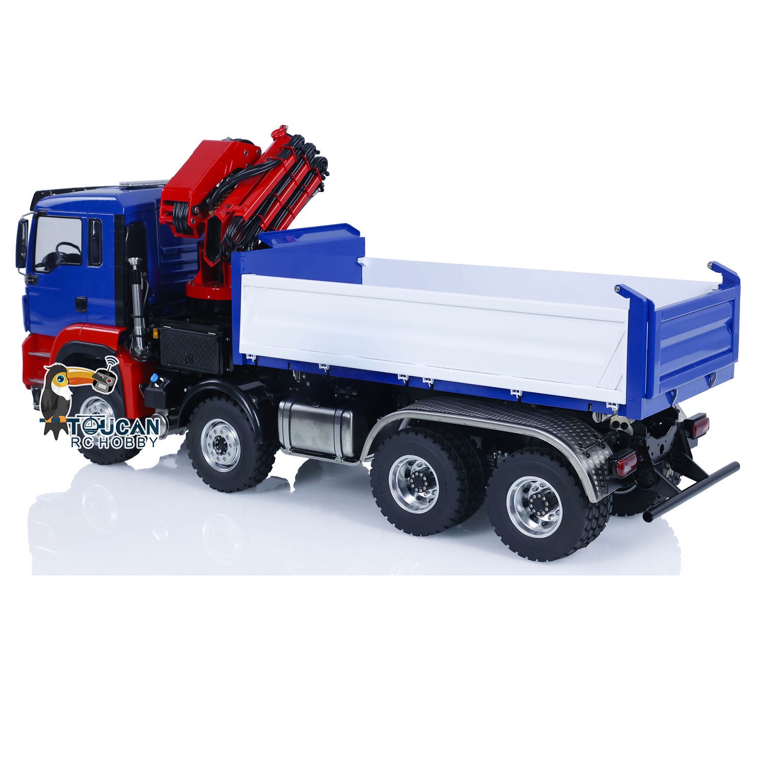 1/14 LESU 8X8 RC Hydraulic Crane Dump Truck - Remote Control Construction Vehicle with Ready-to-Run Tipper & Painted Body - DIY Hobby Model for Kids & Adults - Perfect for Construction Play, Collecting & STEM Learning
