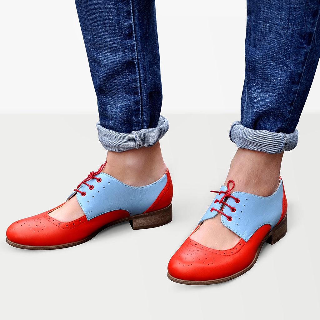 Florence Cutout Oxford Shoes for Women - Stylish & Comfortable Leather Loafers - Perfect for Office, Business Casual & Everyday Wear