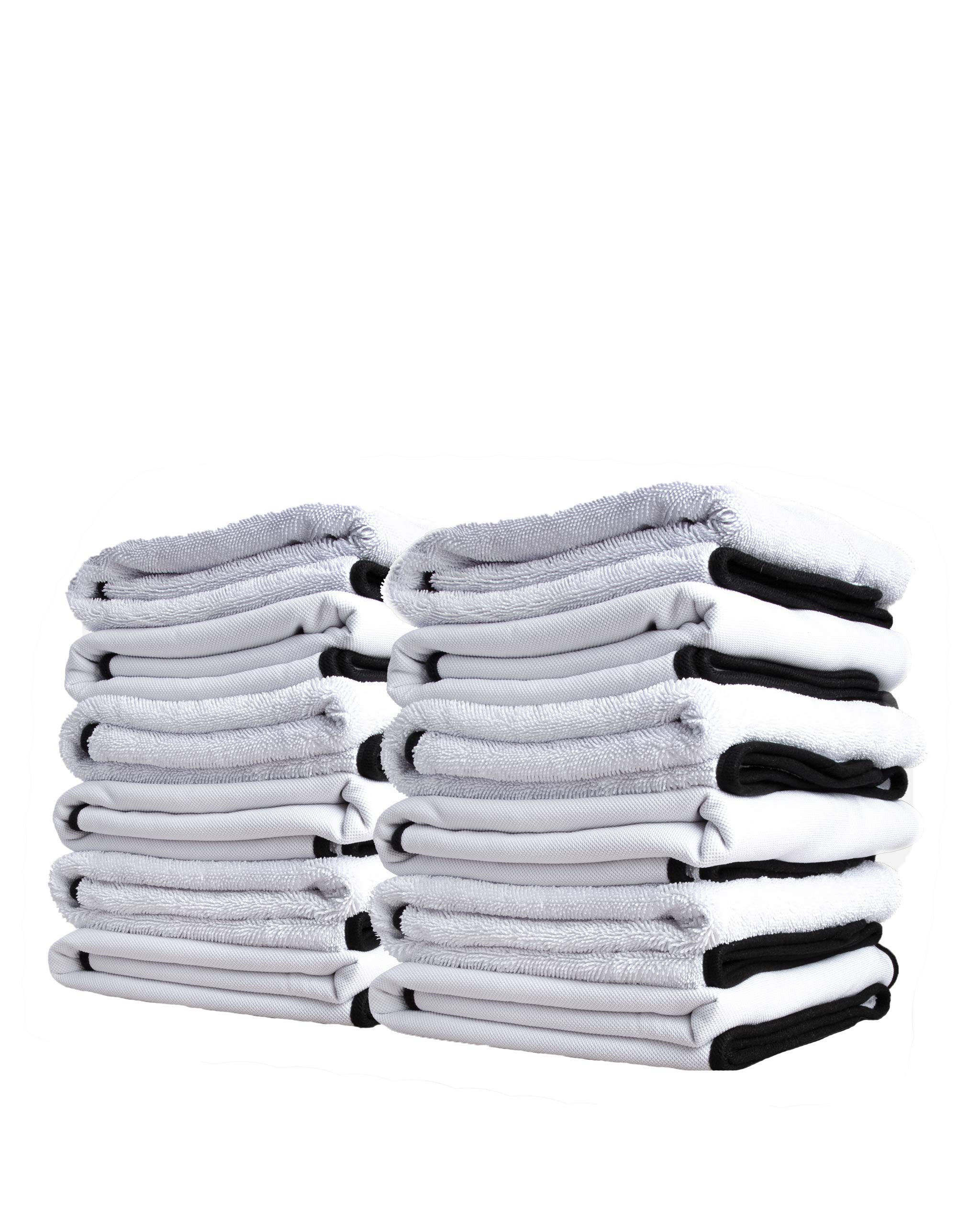 Adam's Polishes Ultra Plush Microfiber Drying Towel - 12 Pack for Car Detailing, Washing & Waxing | Super Absorbent, Scratch-Free, Quick Dry Auto Towels for Cars, Trucks & Motorcycles