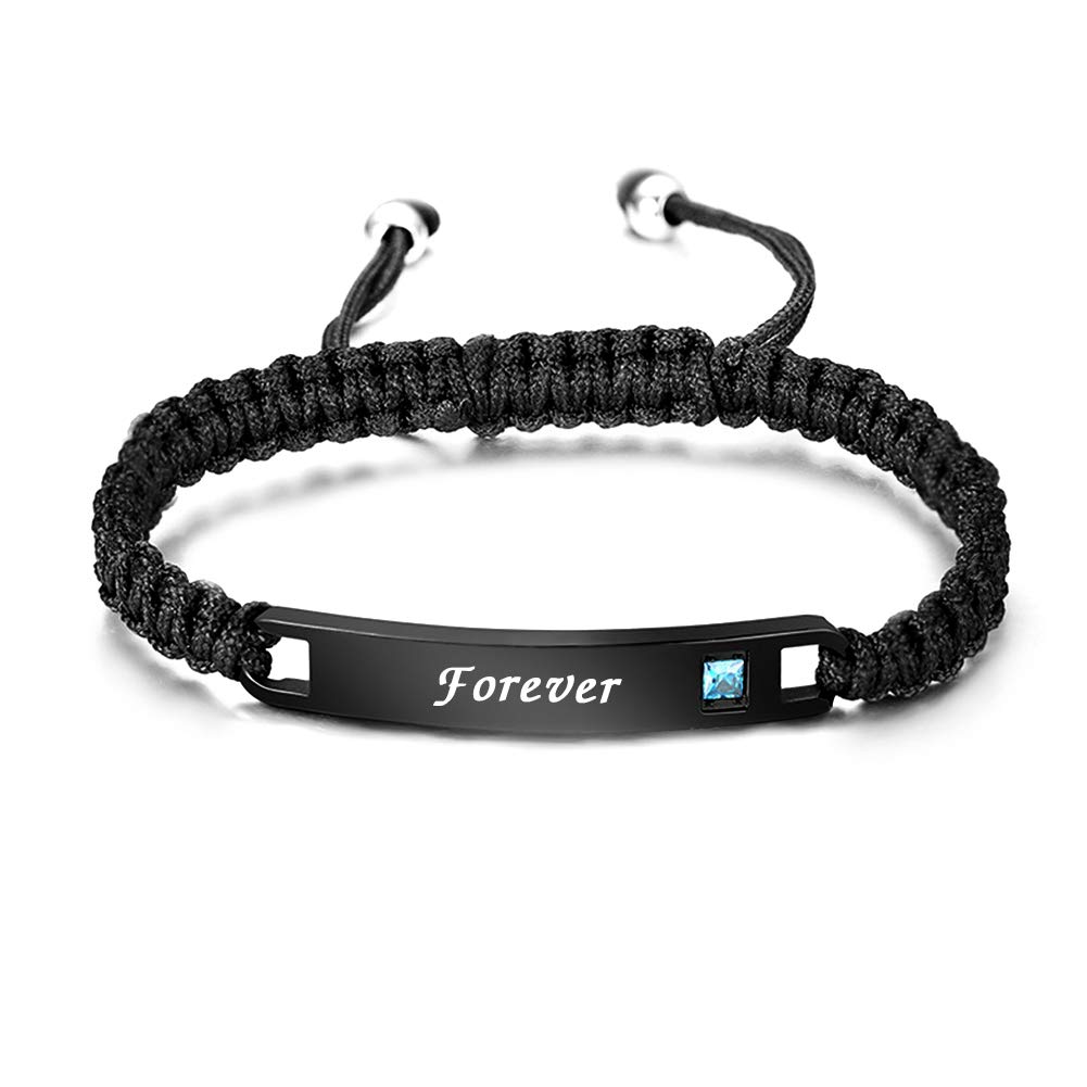 Personalized Couples Bracelet for Women & Men - Custom Engraved Name & Promise Words - Romantic Relationship Bracelet - Unique Gift for Him & Her - Perfect for Anniversaries, Valentine's Day & Special Occasions