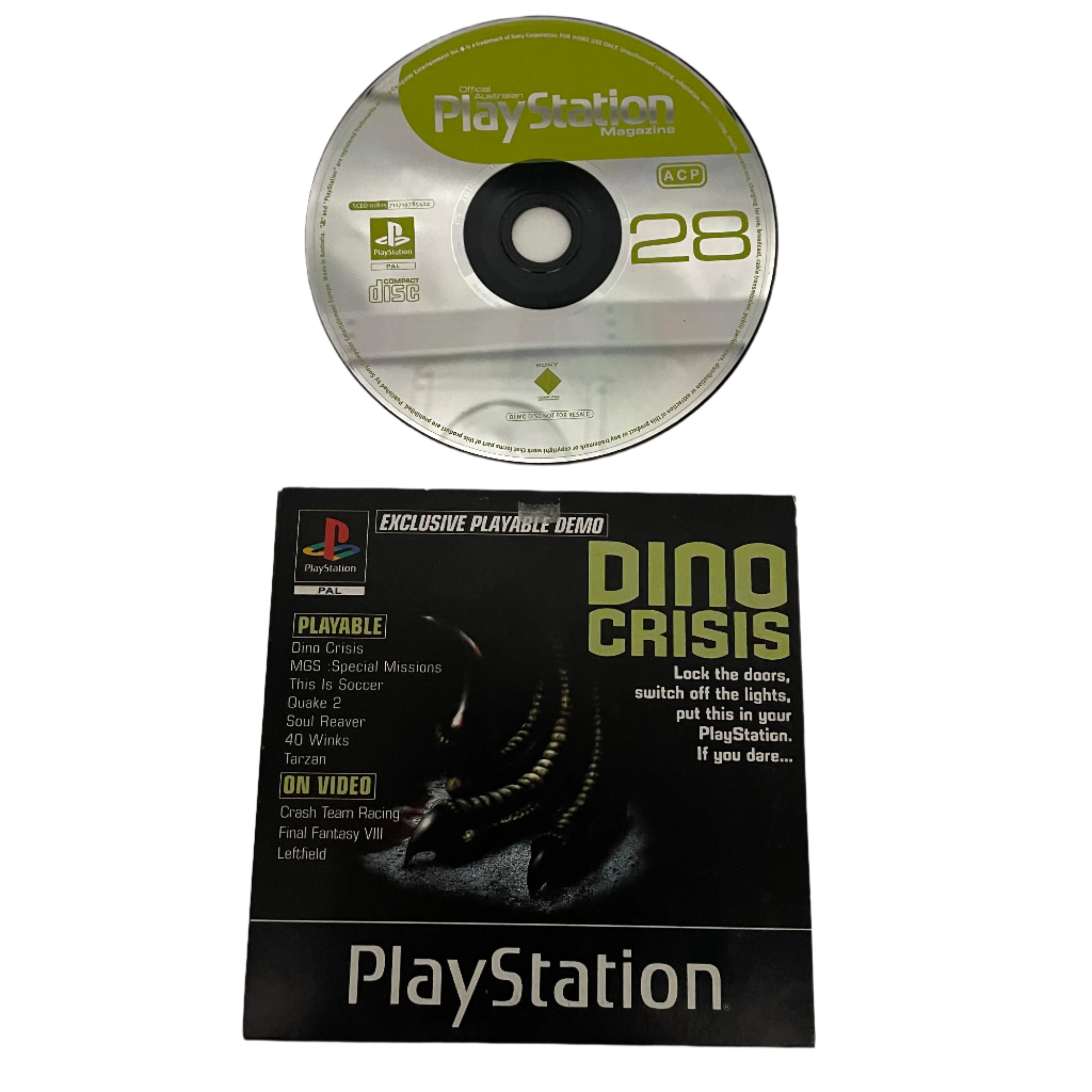 Dino Crisis PS1 Game Demo Disc - Classic Survival Horror for PlayStation 1 | Perfect for Retro Gaming Collectors & Nostalgic Playthroughs