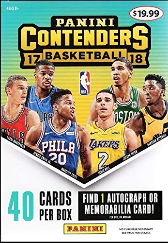 2017-18 Panini Contenders NBA Basketball Blaster Box - 40 Cards per Box Including 1 Memorabilia or Autograph Card - Perfect for Collectors, Investors & Fantasy Basketball Fans