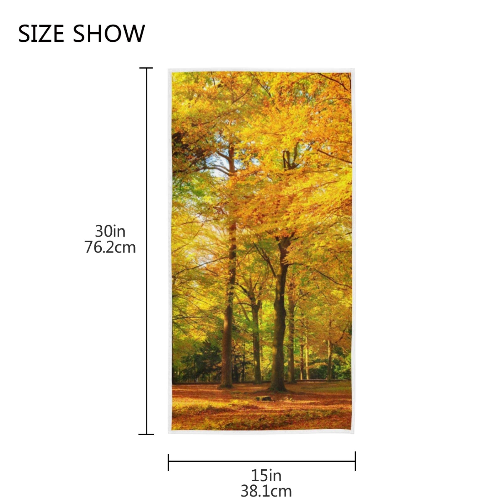 Premium Autumn Leaves Hand Towels - Ultra Absorbent & Soft 30x15 Inch Bath Towels for Bathroom, Gym, Spa | Decorative Guest Towels for Face & Fingertip Drying