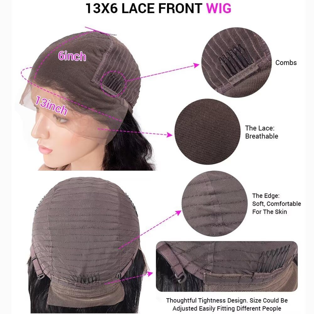 13x6 HD Lace Front Wig - Ombre Kinky Curly Human Hair Wig with Baby Hair | Short Bob Style for Black Women | Perfect for Daily Wear, Parties & Special Occasions