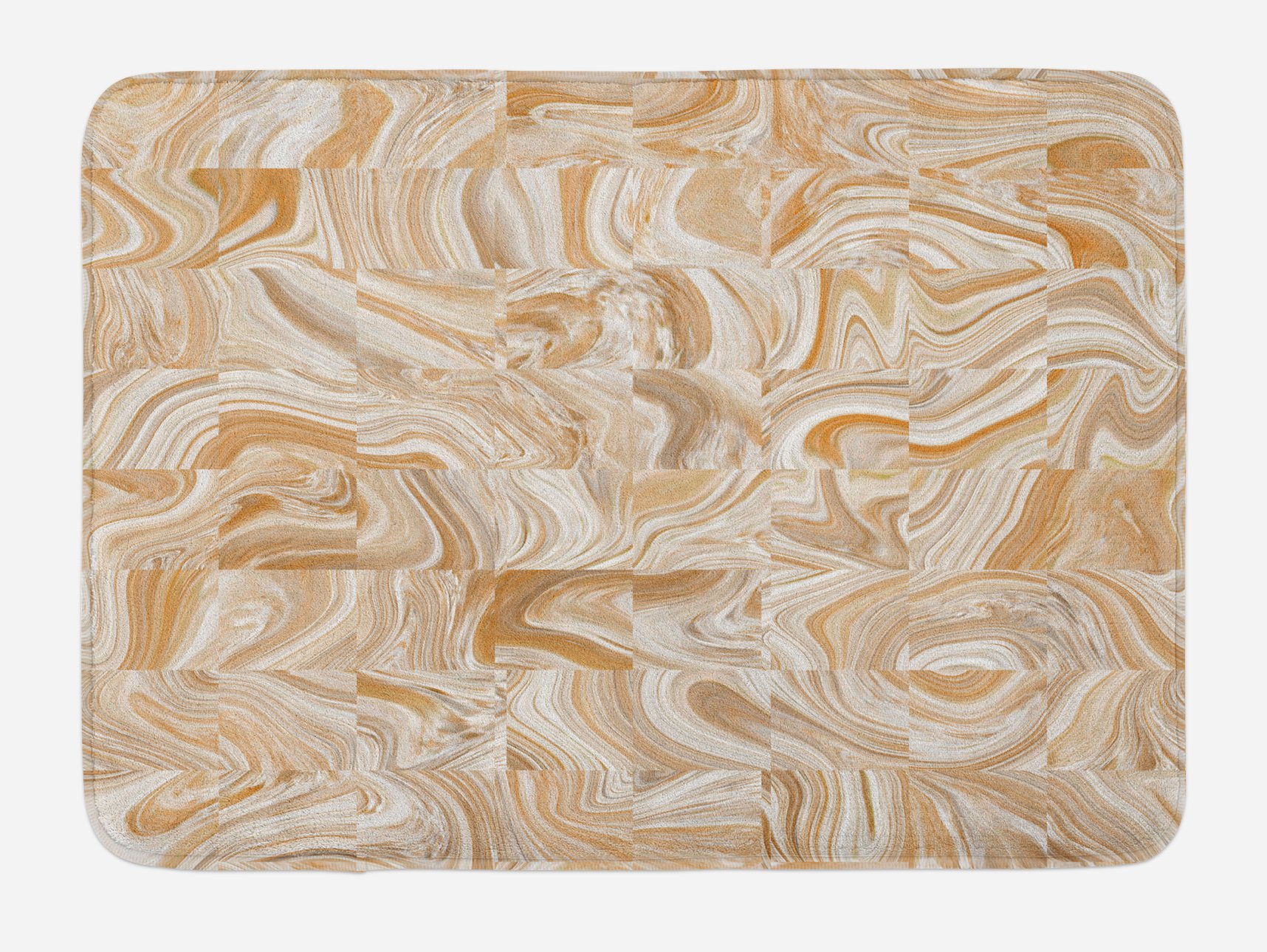 Ambesonne Non-Slip Plush Bath Mat - Vintage Marble Stone Print, 30.2