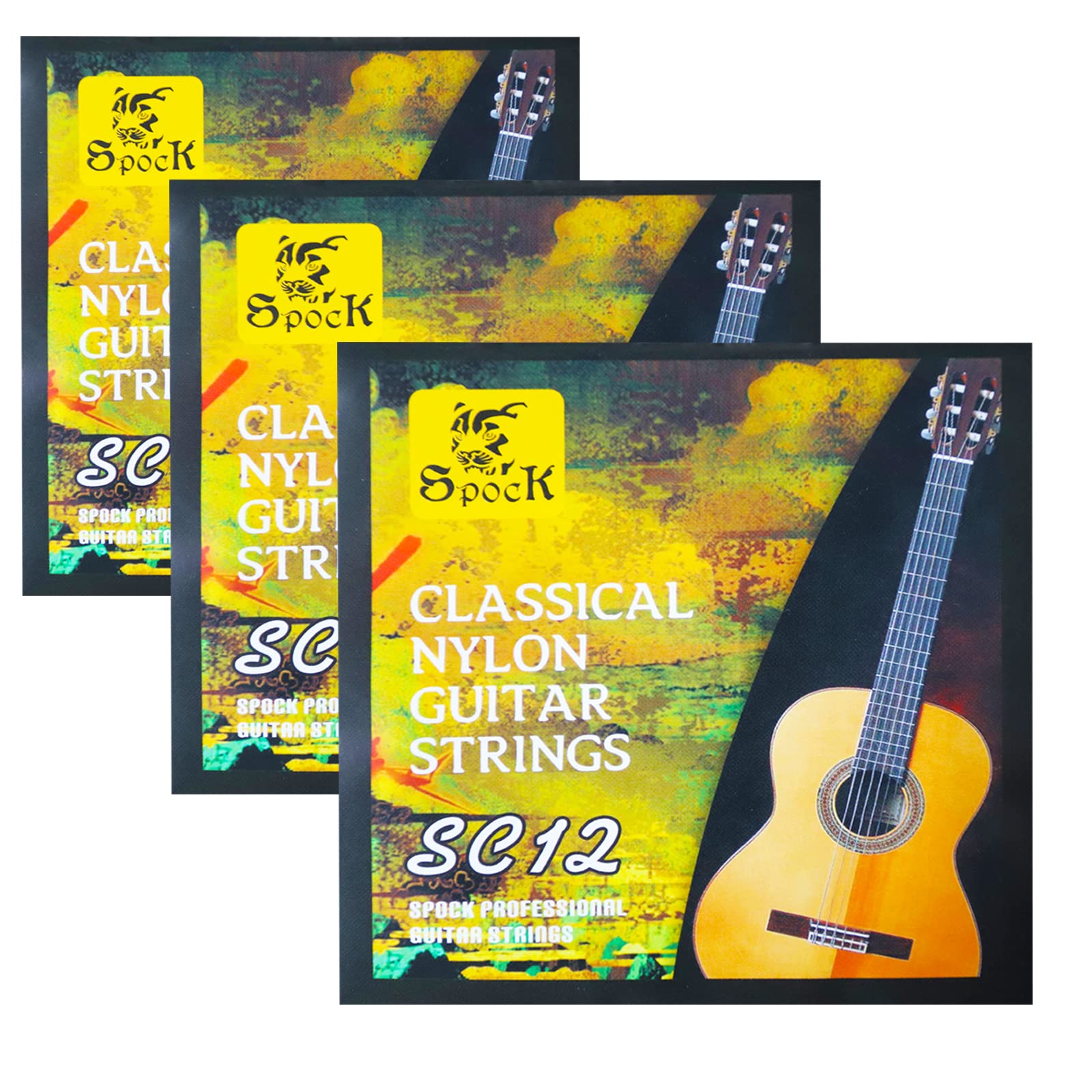 RAUYIVANY 3 Sets Classical Guitar Strings - Nylon Core, Clear Nylon DAE & Silver-Plated Copper Alloy Wound (.028-.043) for Acoustic & Flamenco Guitars - Perfect for Beginners & Professional Musicians