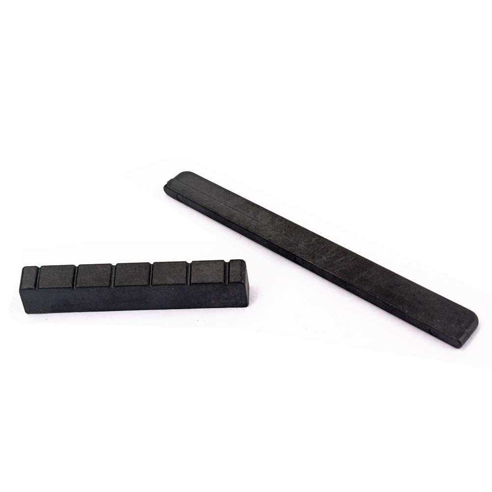 Premium Guitar Nut & Bridge Saddle Set - High-Quality Beef Bone Saddle for Electric, Classical & Ukulele Guitars - Replacement Parts & Accessories Kit for Guitar Neck Maintenance & Repair - Perfect for Home Studio, Live Performance & Music Education