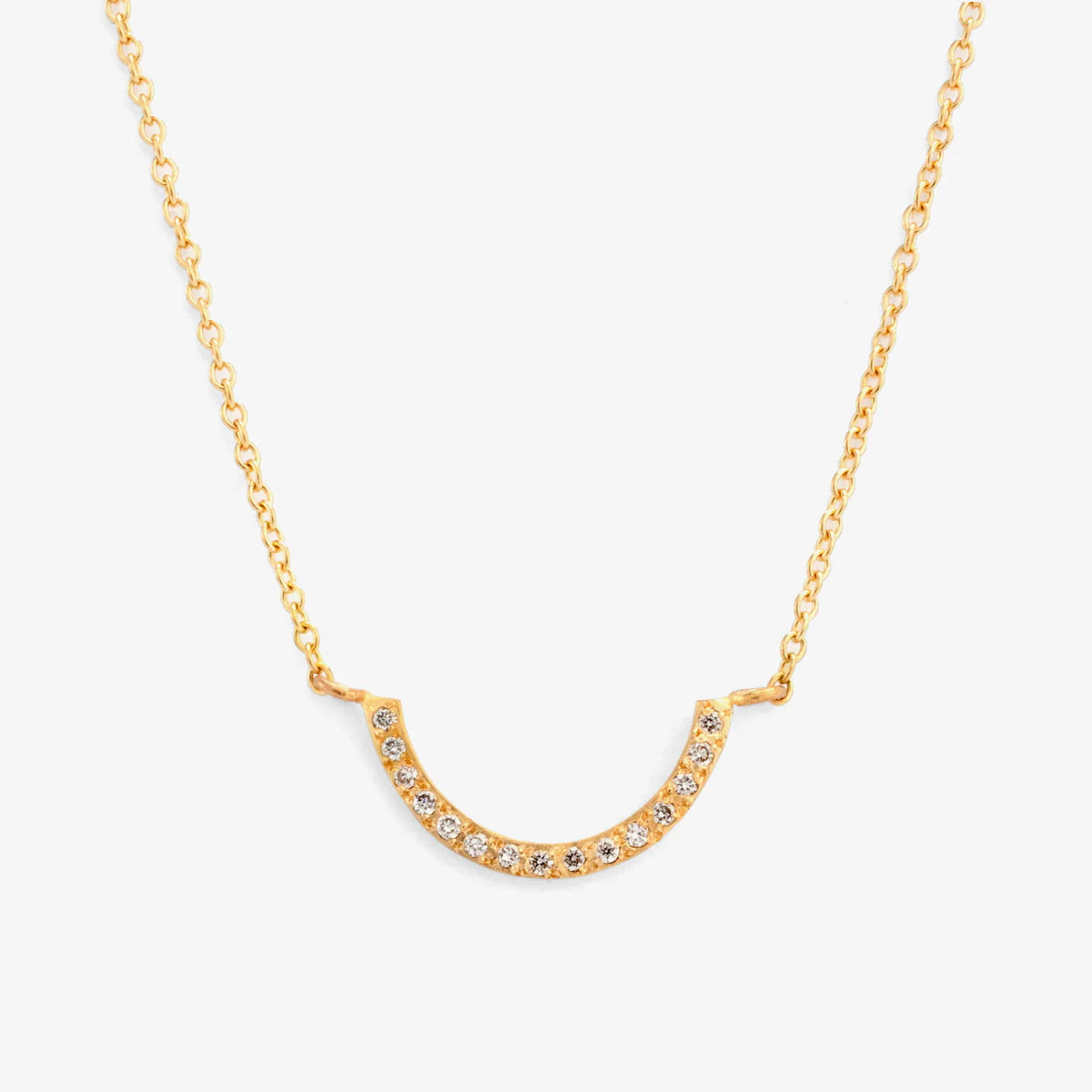 Diamond U-Shaped Necklace for Women - Elegant 14K Gold Pendant Jewelry Gift for Anniversary, Valentine's Day & Special Occasions