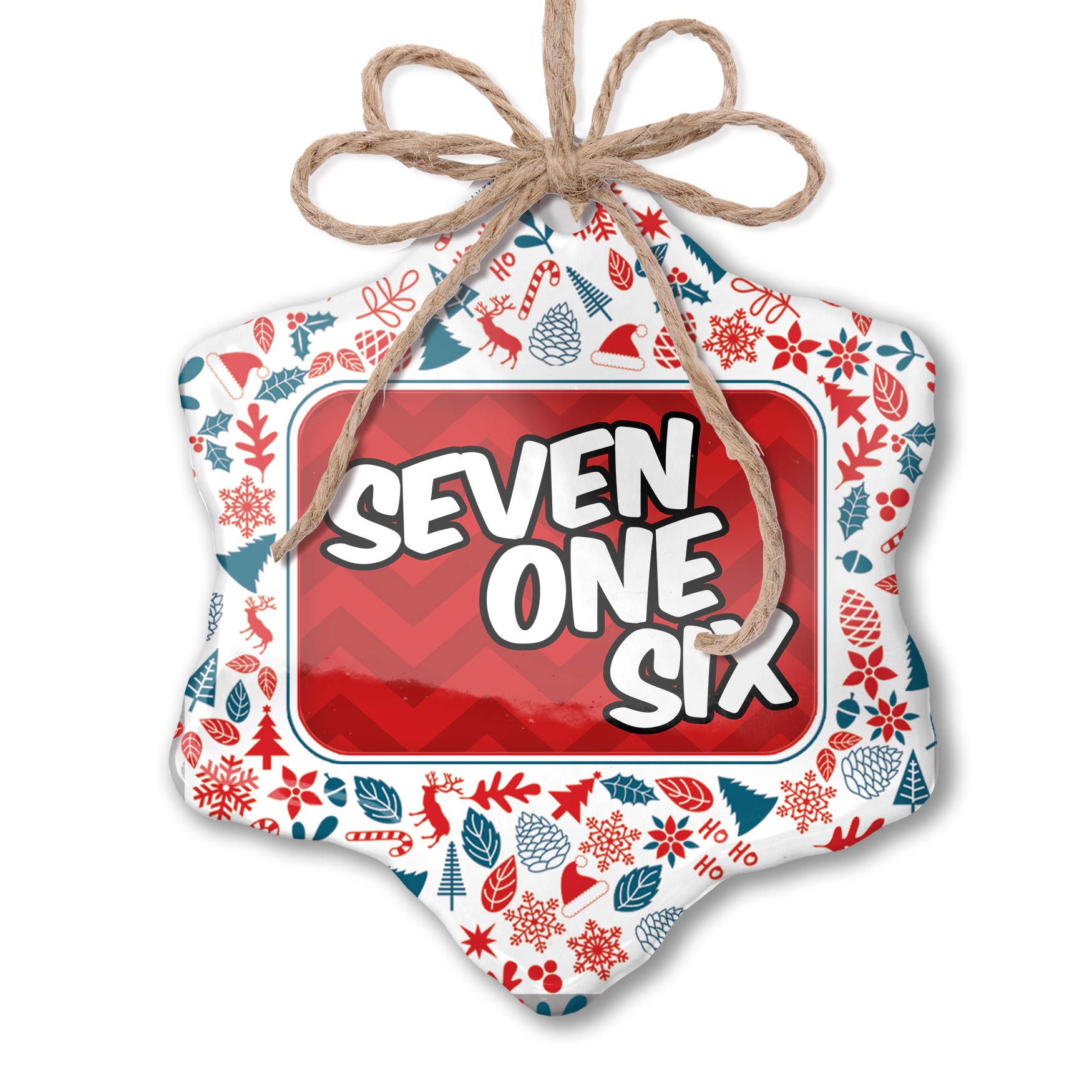 Buffalo NY Christmas Ornament - Patriotic Red White Blue Holiday Decor for Tree, Gift & Home Decoration | Perfect for Christmas, Buffalo-Themed Parties & Souvenirs