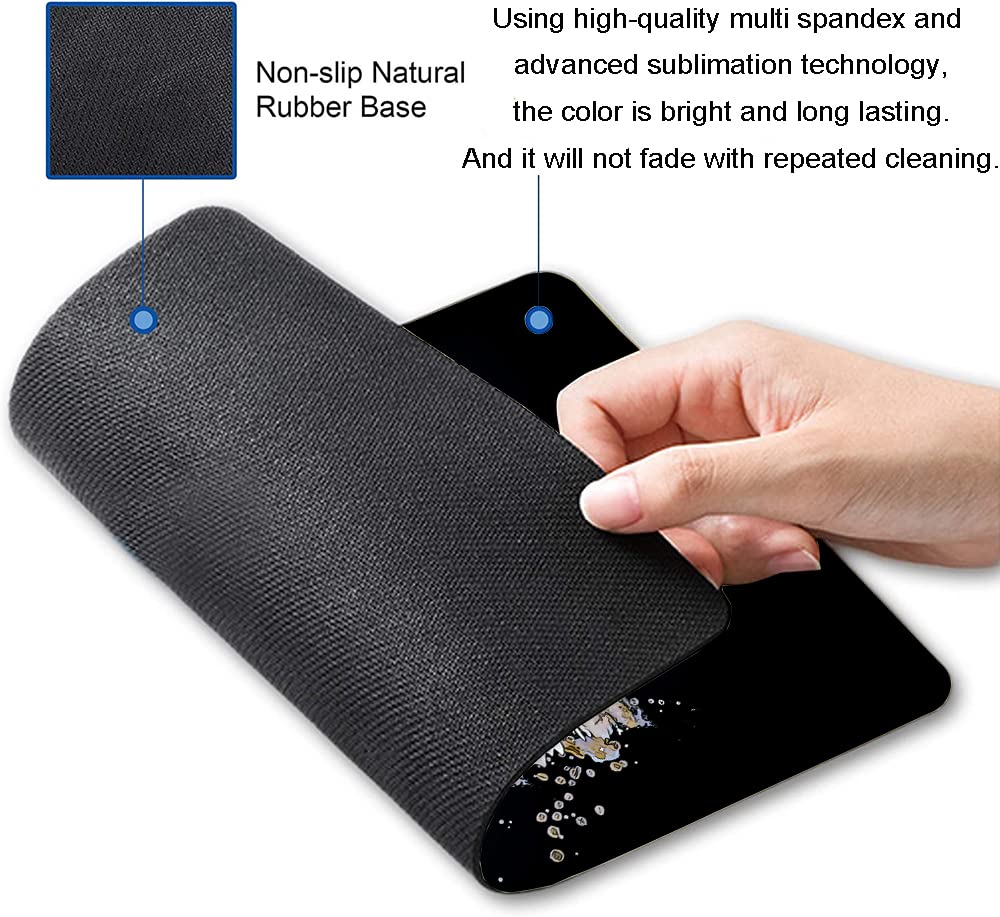 Colorful Stylish Bulldog Square Mouse Pad - Non-Slip Rubber Base, Waterproof Office Mouse Mat for Laptop & Computer - Perfect for Gaming, Work, and Home Office Use