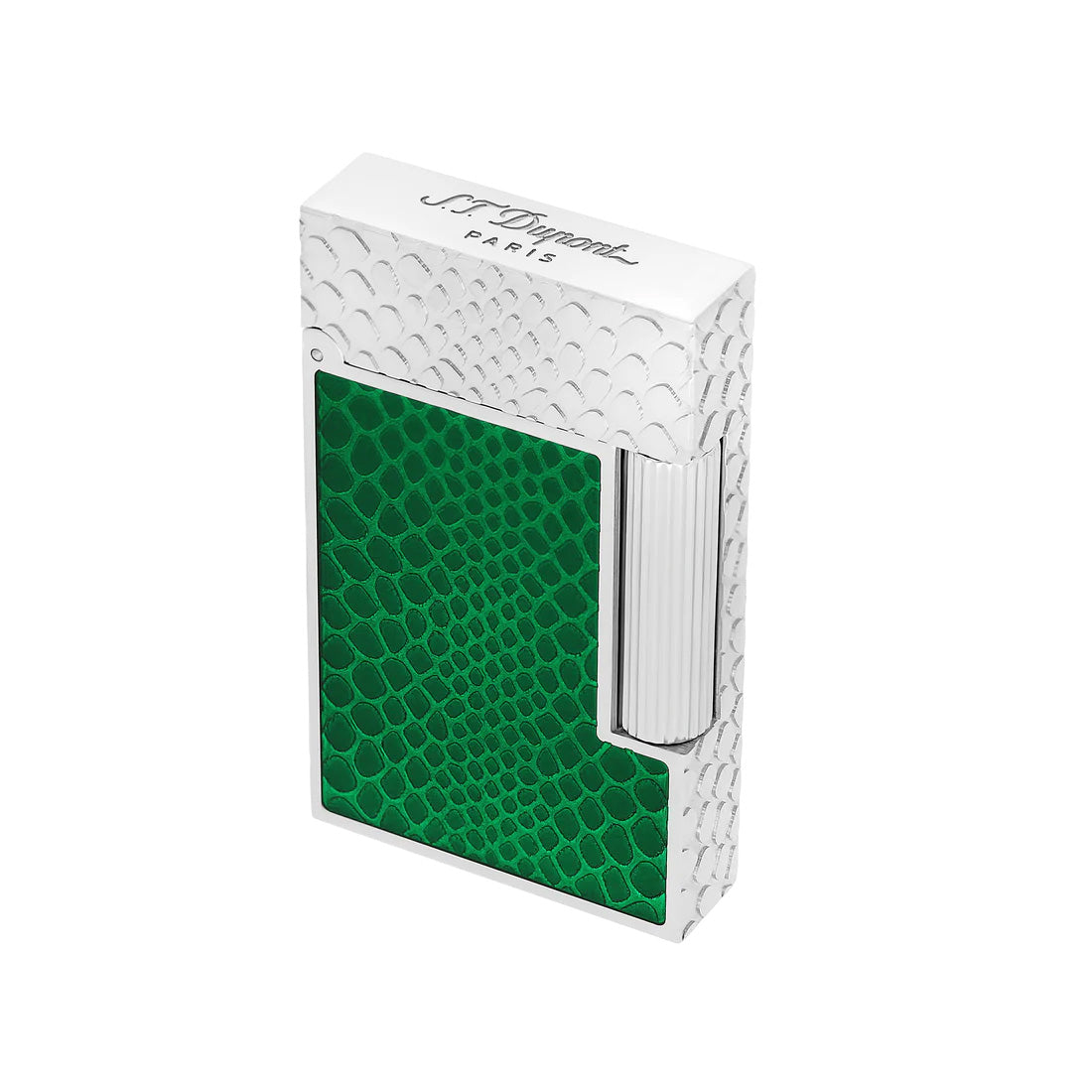 S.T. Dupont Ligne 2 Luxury Snake Skin Green Lighter - Premium Butane Lighter for Cigars, Cigarettes & Collectors - Perfect for Gifting, Smoking Accessories & Luxury Lifestyle