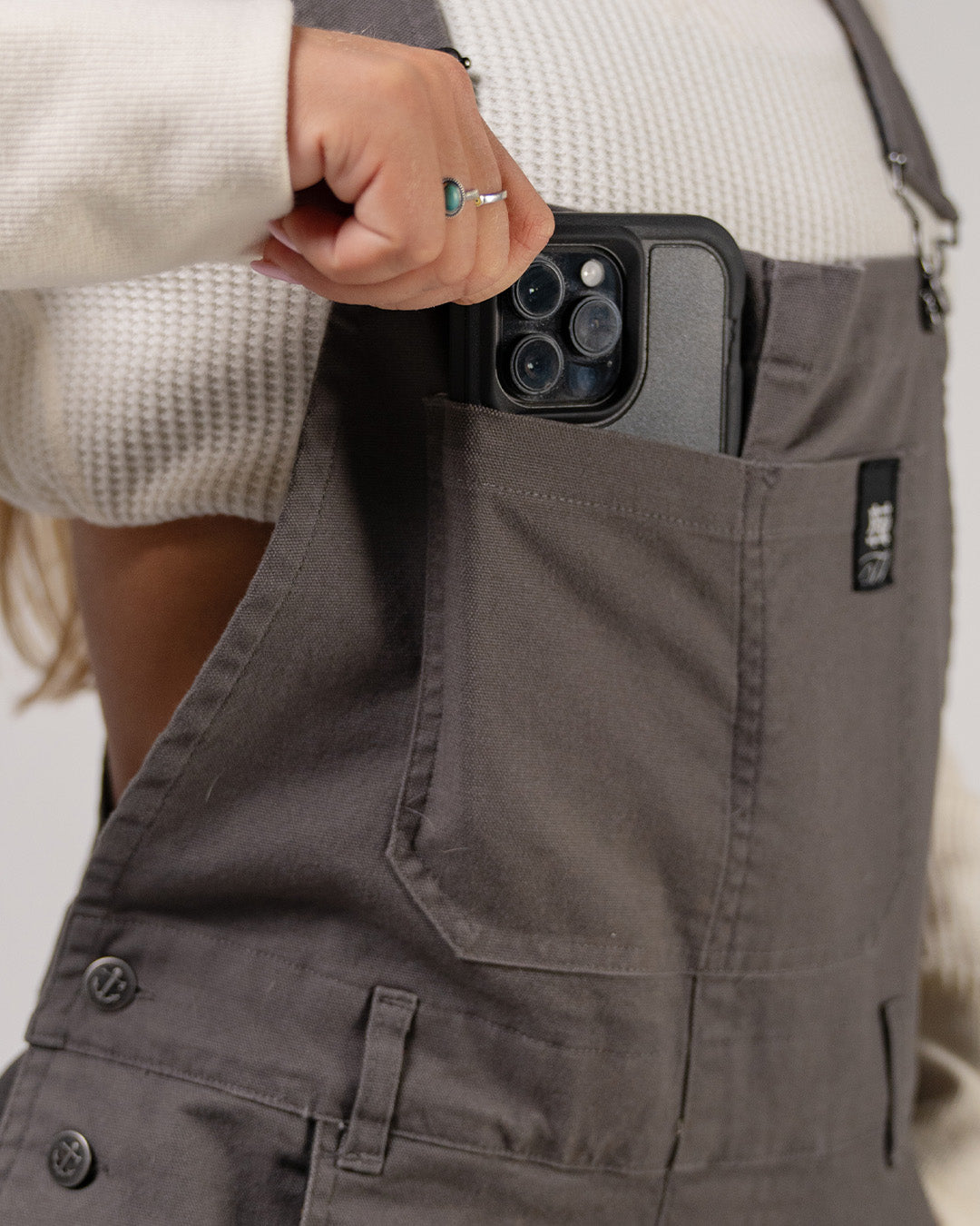 Women's Forever Overalls - Classic Grey Denim Jumpsuit for Casual Wear, Work & Outdoor Activities