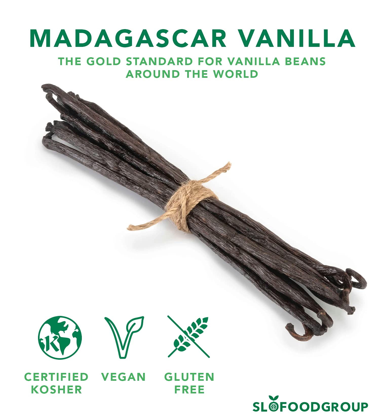 Premium Madagascar Bourbon Vanilla Beans - Grade B Vanilla Pods (35 Count) for Baking, Cooking & Homemade Vanilla Extract - Ideal for Desserts, Ice Cream & Cocktails