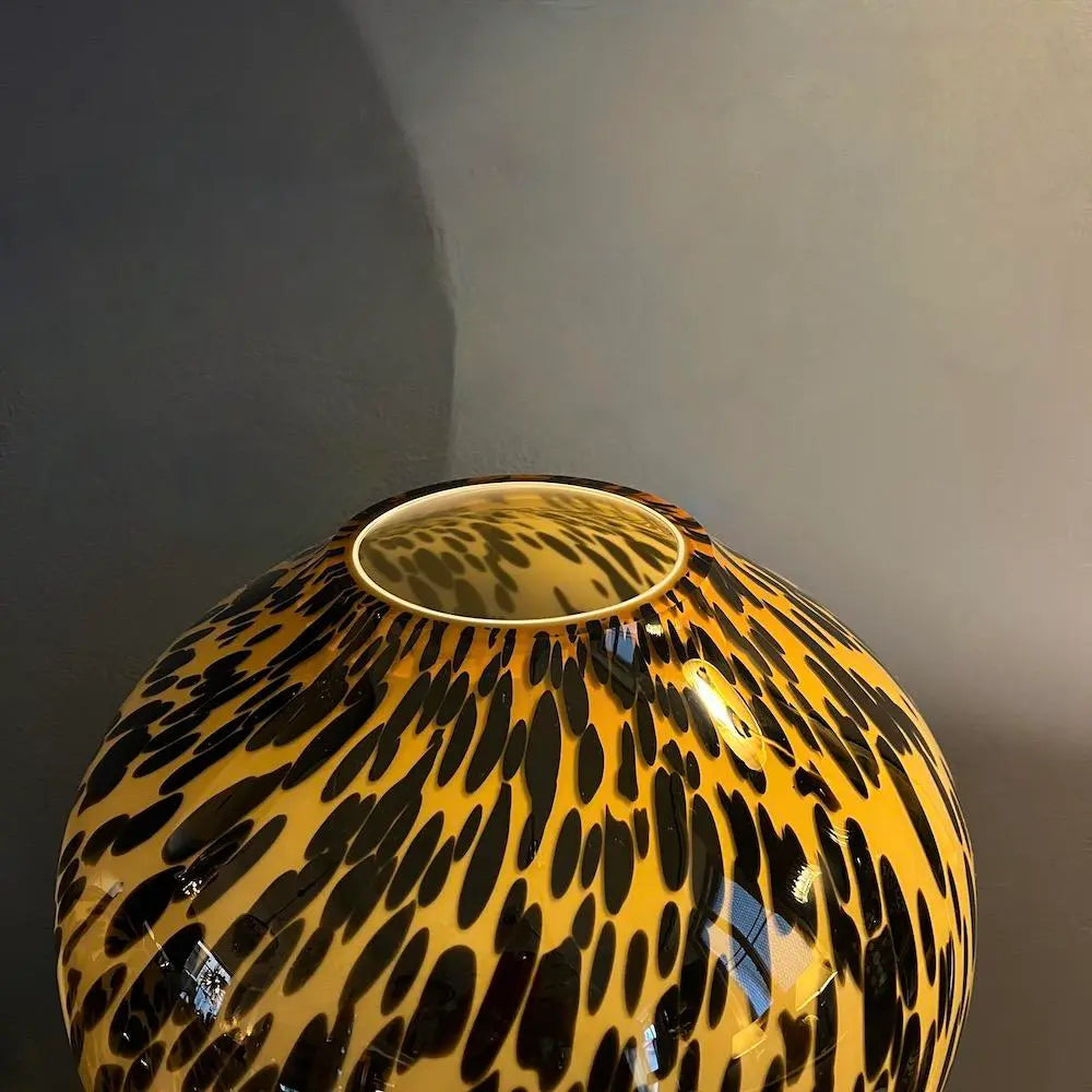 Leopard Print Large Vase - Modern Home Decor for Living Room, Bedroom & Office | Ceramic Flower Vase with Unique Animal Print Design