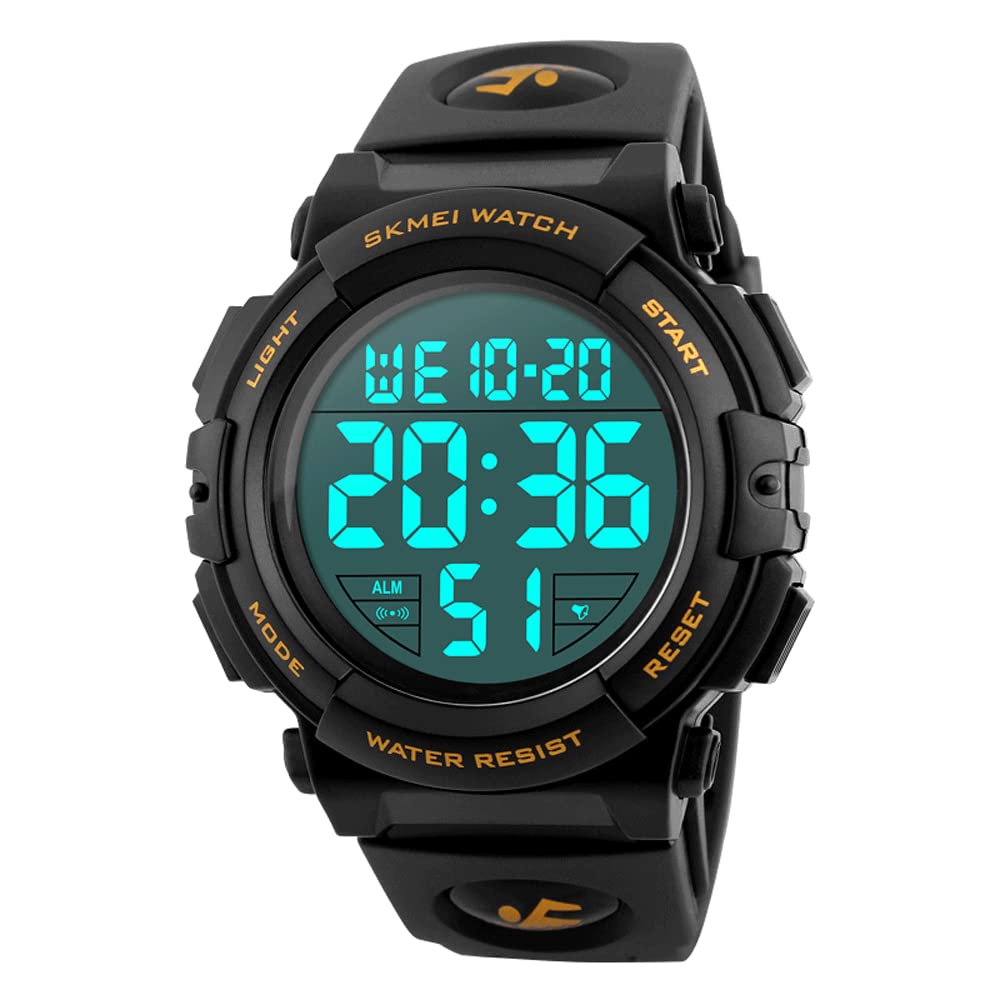AZPINGPAN Men's Military Sports Watch - 50M Waterproof Digital Chronograph with LED Backlight, Alarm, Shockproof, Date Display | Perfect for Outdoor Activities, Hiking, Camping & Military Training