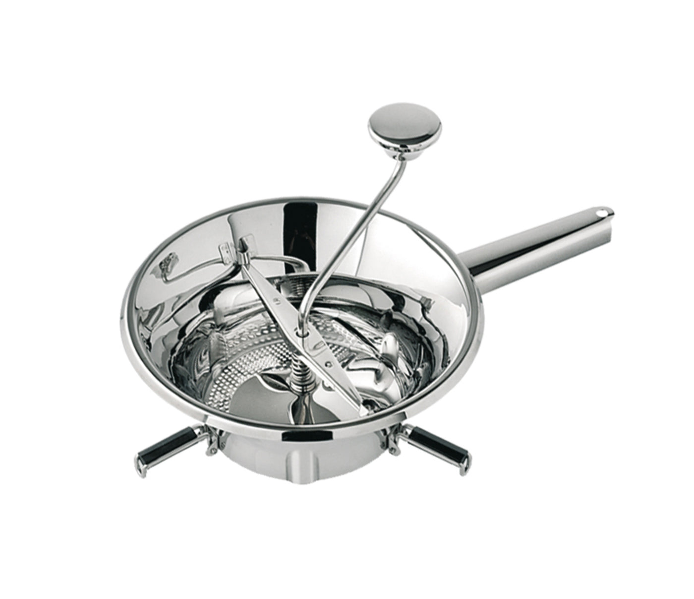 Premium Stainless Steel Food Mill - 9.4 Inch with 3 Interchangeable Sieves for Pureeing, Mashing & Straining - Perfect for Baby Food, Soups, Sauces & Canning