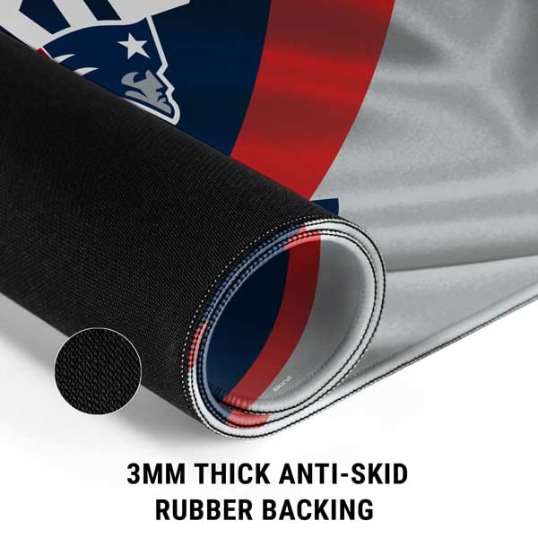 Skinit Extra Large Gaming Mouse Pad - Officially Licensed NFL New England Patriots Design with Stitched Edges | Waterproof & Non-Slip Rubber Base | XXL Desk Mat for Keyboard & Mouse | Perfect for PC Gaming, Office Work & Home Decor