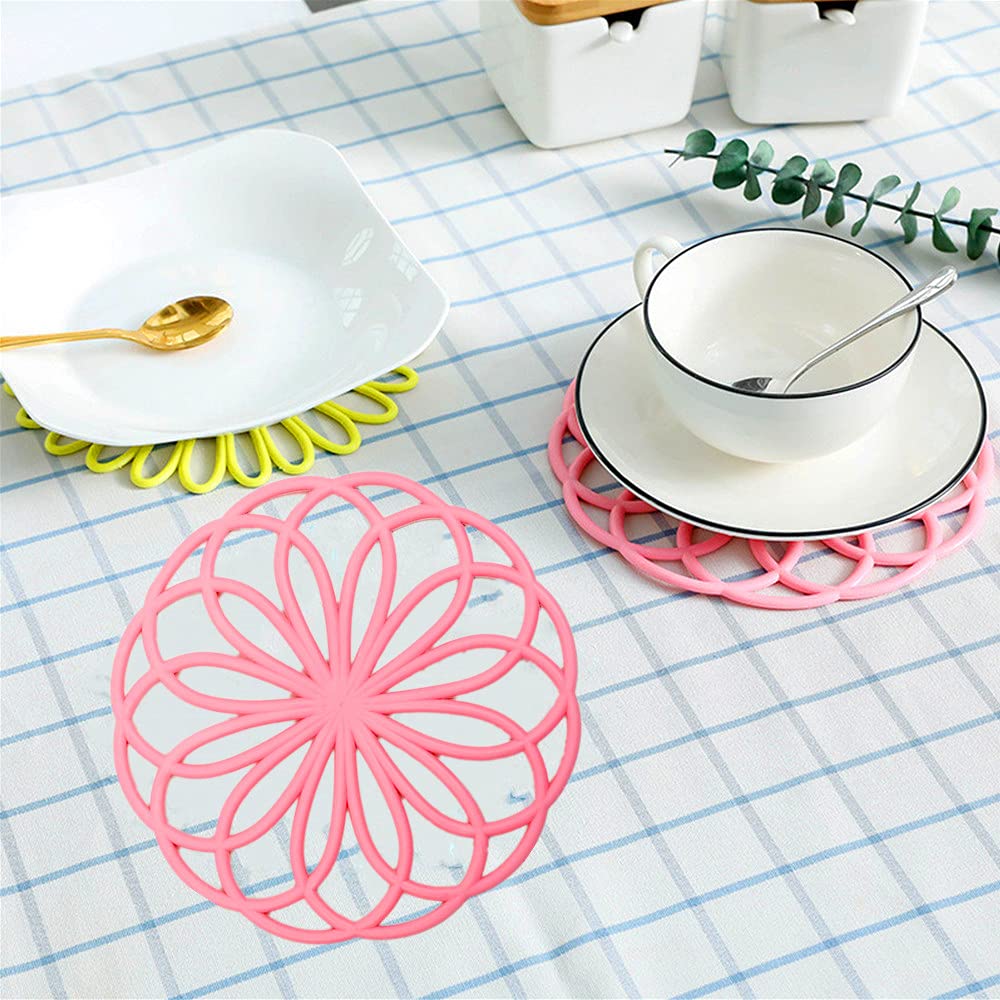 Premium 2-Piece Large Silicone Coaster Molds with 3D Mandala Flower Geode Design - DIY Epoxy Resin Casting Molds for Coasters, Trivets & Decorative Trays - Perfect for Home Decor, Gifts & Craft Projects