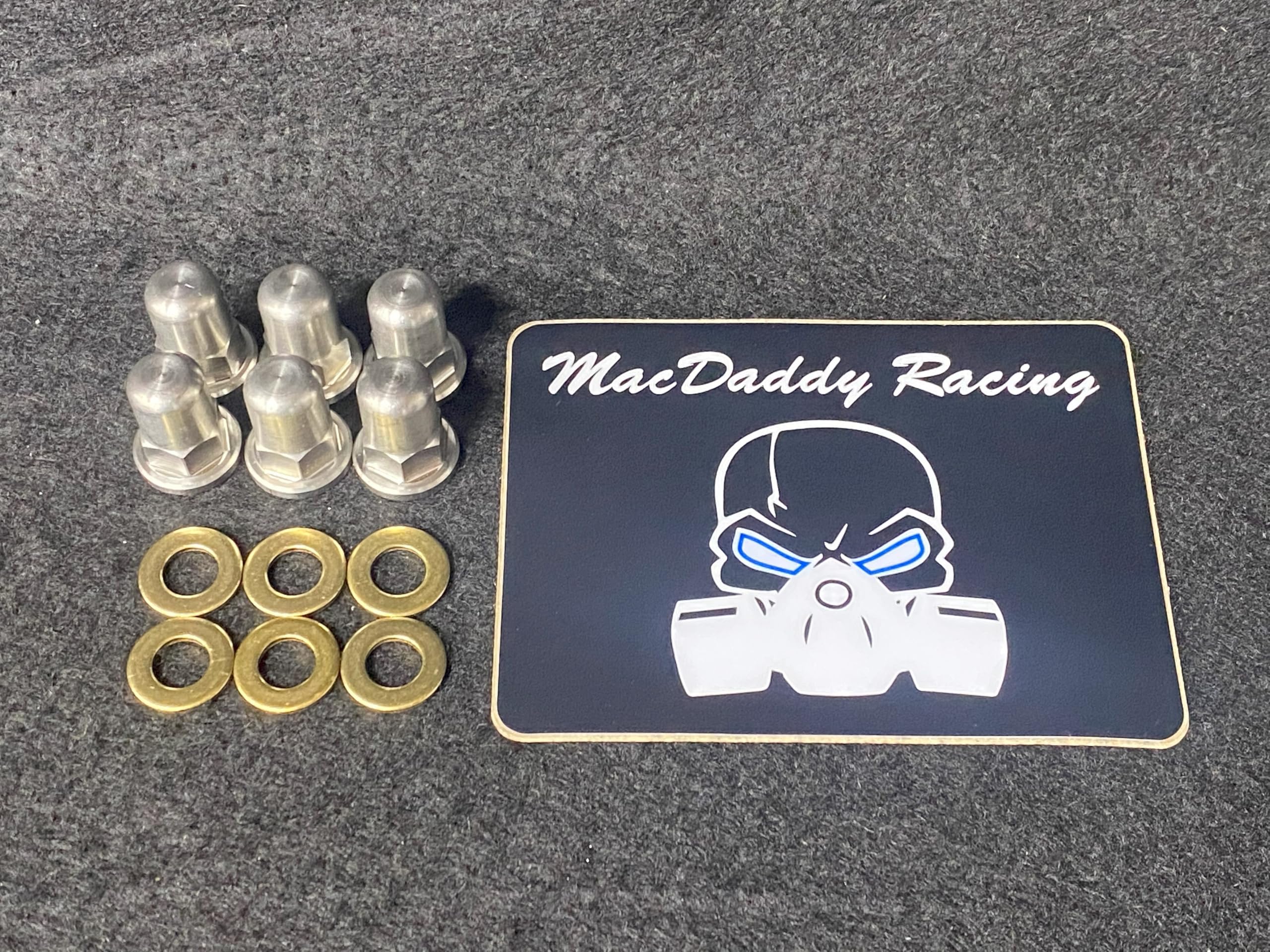 MacDaddy Racing Tall Billet Aluminum Head Nuts for Yamaha YZ250 250F 450F - High Performance Motorcycle Engine Parts for Off-Road & Motocross Racing