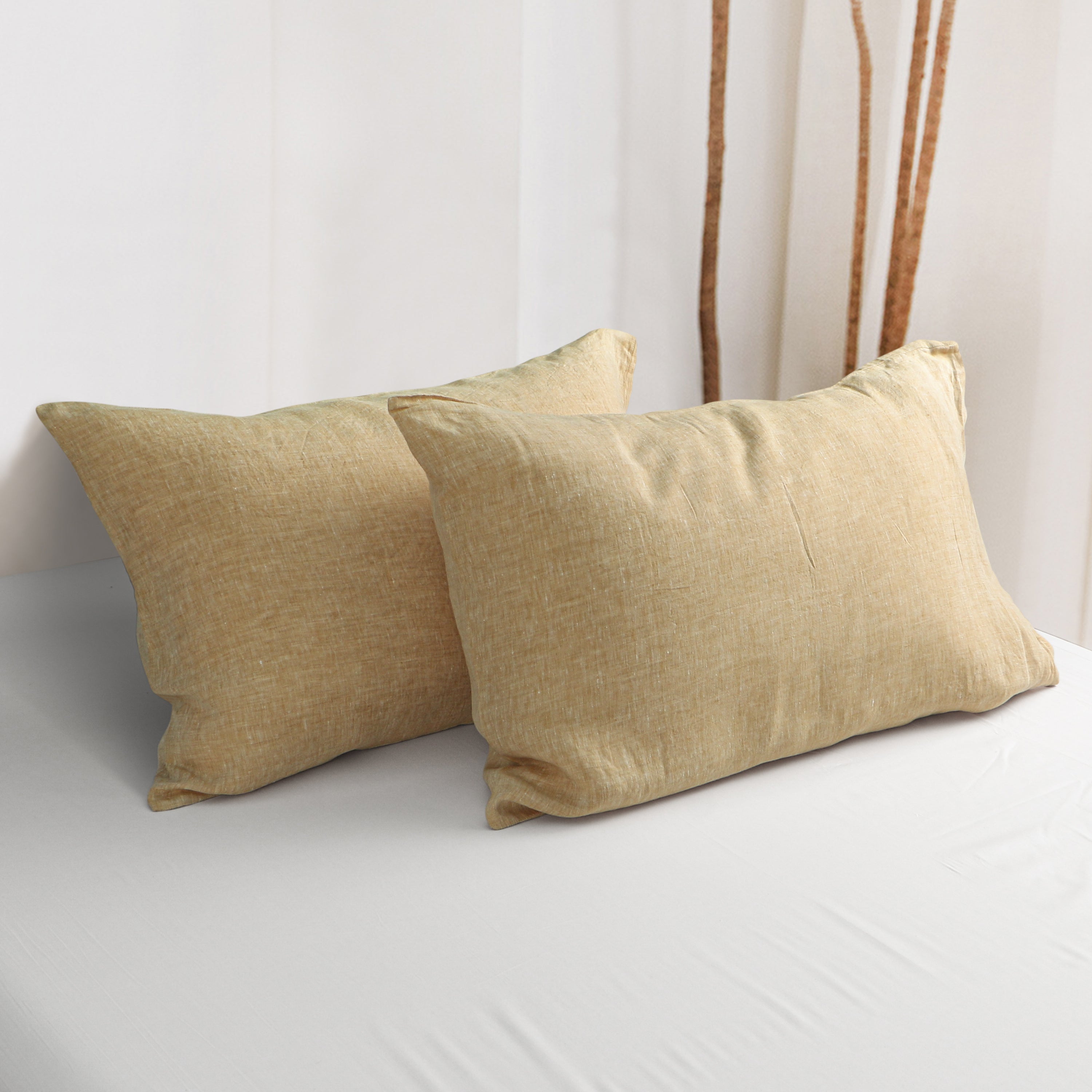 Premium French Linen Pillowcases Set of 2 - Breathable & Cooling Bedding with Envelope Closure - Luxury Home Decor for Bedroom, Hotel, or Airbnb - NTBAY®
