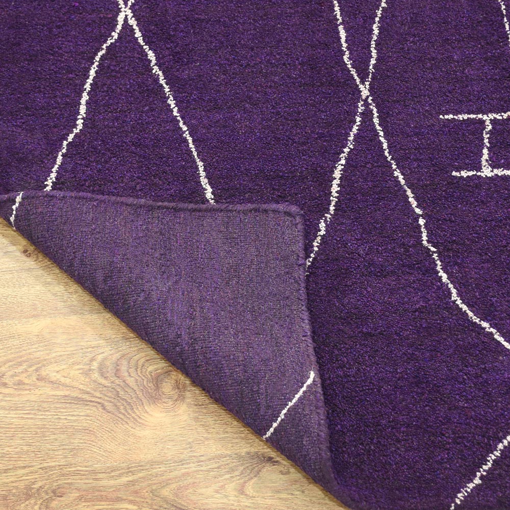 Hand Knotted Cube Rug - Premium Wool Area Rug for Living Room, Bedroom, or Office - Soft & Durable Home Decor
