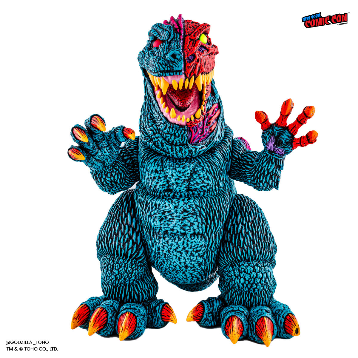 Godzilla Designer Vinyl Figure by James Groman - Psychedelic Variant Collectible Toy | Perfect for Anime Fans, Pop Culture Collectors & Home Office Decor