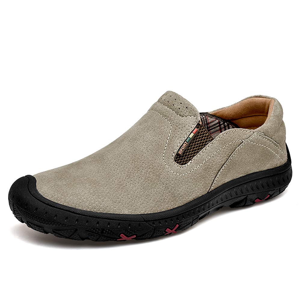 **LEADER SHOW Men's Slip-On Hiking Shoes - Lightweight Outdoor Walking Shoes for Men, Comfortable Casual Loafers - Perfect for Hiking, Travel & Everyday Wear**
