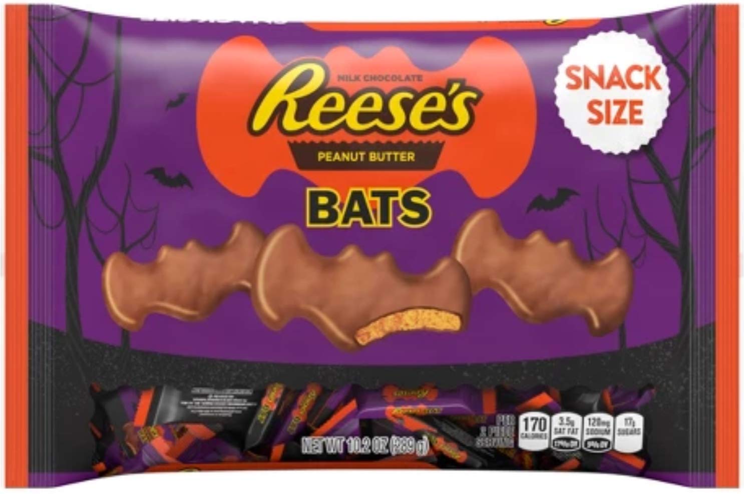 **Halloween Chocolate Assortment - Peanut Butter Candy with Chocolate Pumpkins, White Ghosts & Bats - 10.2oz Variety Pack Snack for Trick-or-Treating, Parties & Gift Baskets**