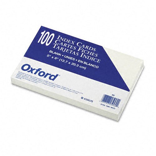 Esselte Pendaflex Unruled Index Cards 5x8 Inches, White, 100 Cards per Pack (37 Packs) - Perfect for Study Notes, Recipe Organization & Office Filing