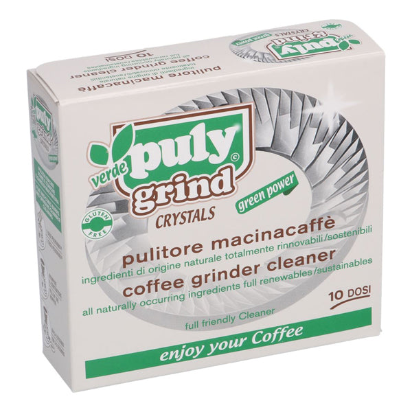 Puly Caff Verde Grinder Cleaning Crystals - Coffee Grinder Cleaner for Espresso Machines & Burr Grinders - Deep Clean & Remove Coffee Oils & Residue - Perfect for Home Baristas & Coffee Shops