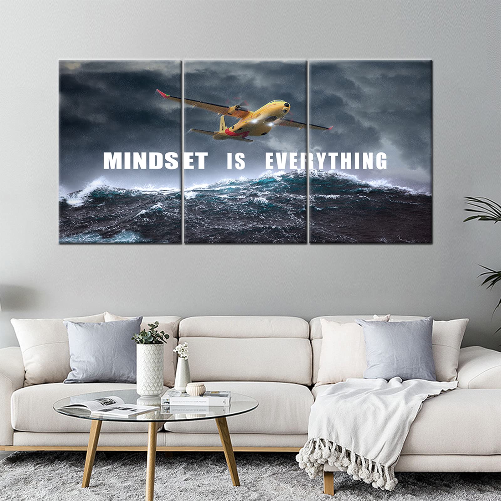 Motivational Office Posters - Inspirational Entrepreneur Quotes Canvas Art Print, Modern Home & Office Wall Decor, Framed & Stretched Ready to Hang [72''W x 36''H] - Perfect for Workspaces, Living Rooms & Business Environments