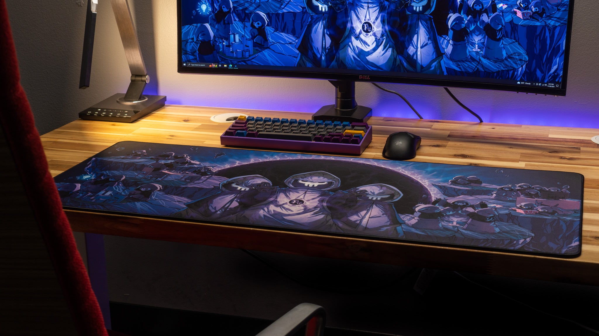 Pravus Heresy Gaming Mouse Pad by Twilight Content Creator - Large Desk Mat for PC & Console Gamers - Perfect for Esports, Streaming & Office Use