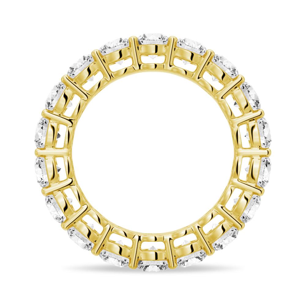 5.4 CT Round Moissanite Eternity Wedding Band - 14K White Gold Shared Prong Engagement Ring for Women - Perfect for Anniversaries, Proposals & Special Occasions