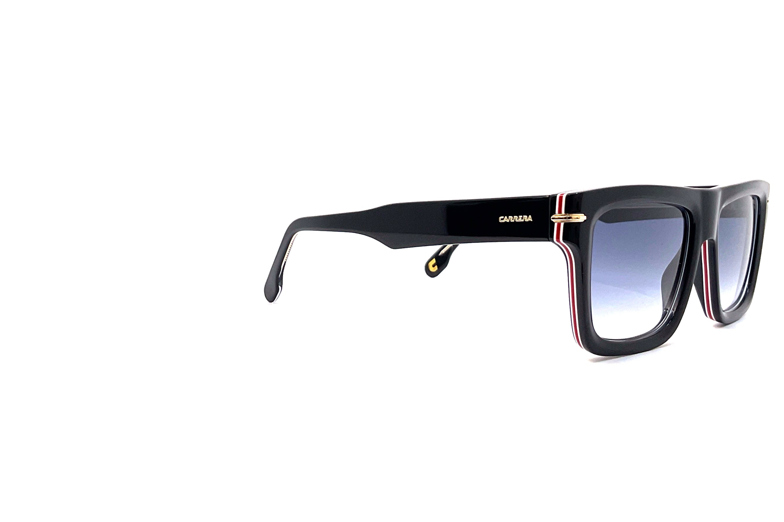Carrera 305/S Sunglasses - Black Striped Aviator Style for Men & Women - Perfect for Driving, Outdoor Sports & Fashion