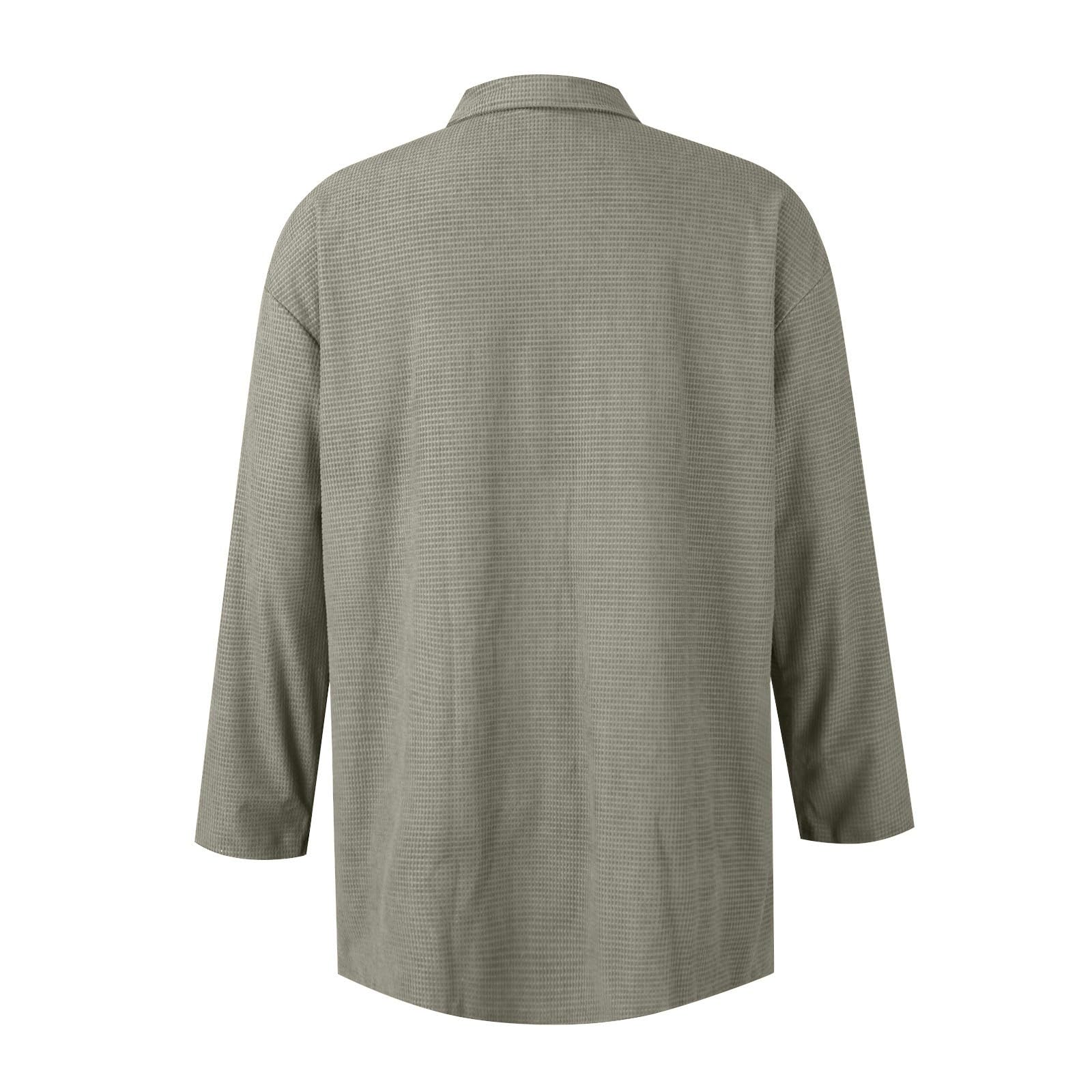 Trendy Oversized Waffle Knit Cardigan Shacket for Women - Long Sleeve Button Down Winter Coat | Perfect for Casual Outfits, Office Wear & Cozy Layering